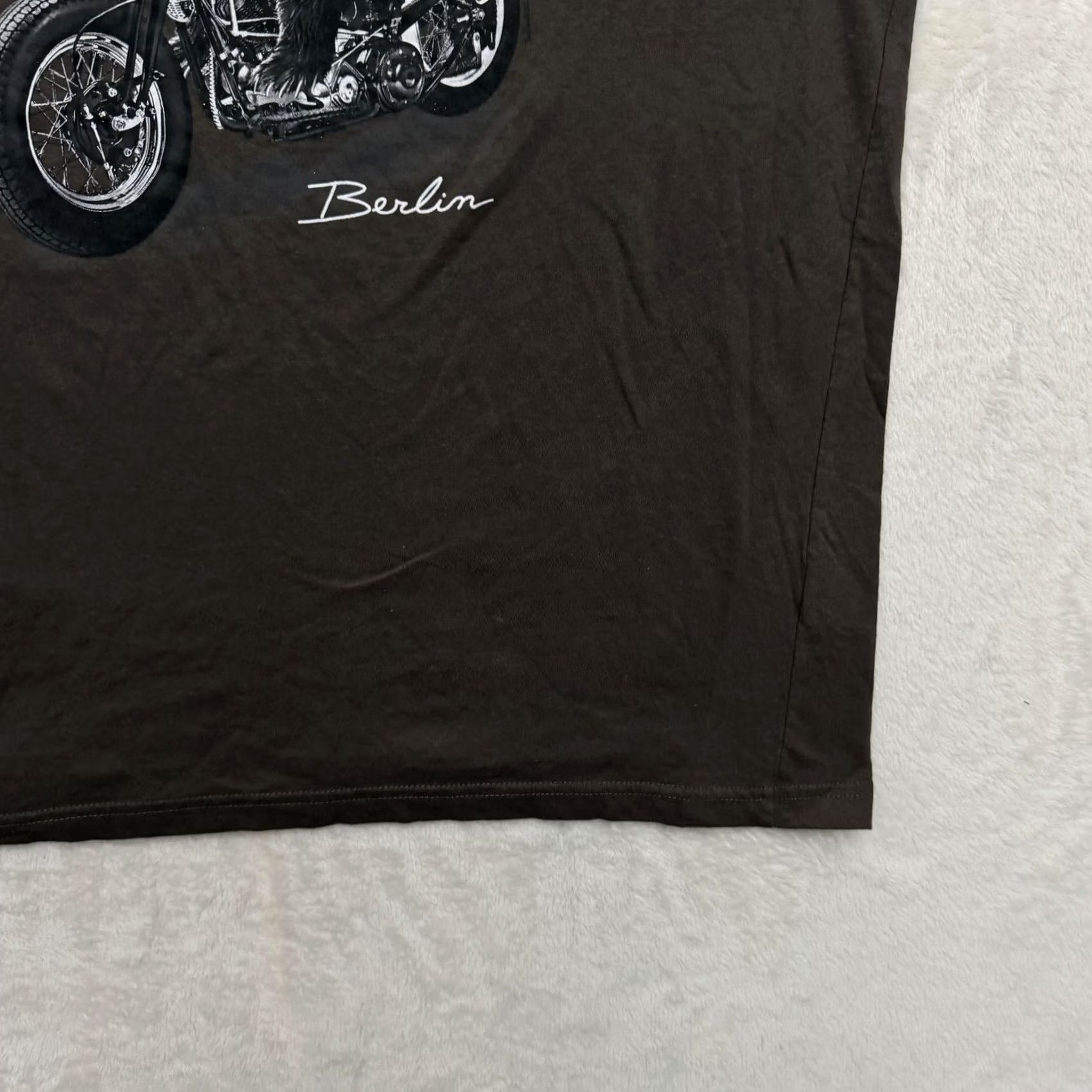 Vintage Safon Shirt Mens 2XL Brown Berlin Bear Motorcycle Graphic T-Shirt Tee Streetwear Size US XXL / EU 58 / 5 - 5 Thumbnail