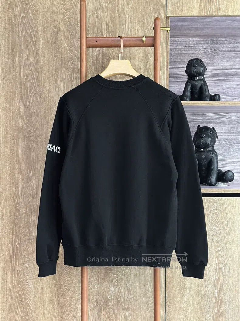Versace Versace Men's black zippered casual crew neck sweatshirt l Size US S / EU 44-46 / 1 - 4 Thumbnail