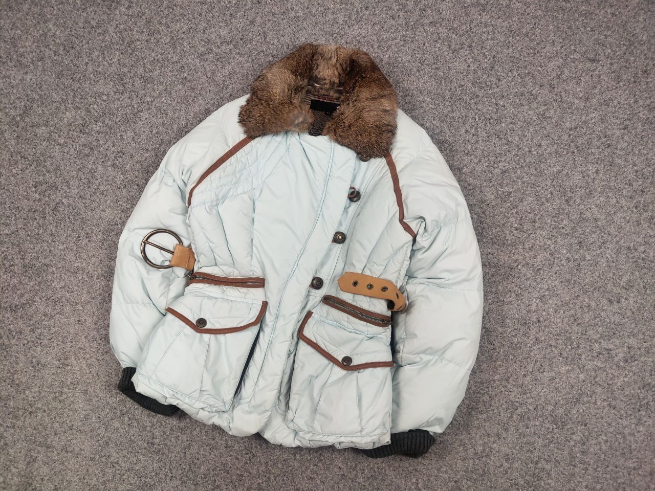 Just Cavalli Roberto Just Cavalli Vtg 90's Asymmetric Zip Fur Down Jacket Size M / US 6-8 / IT 42-44 - 3 Thumbnail