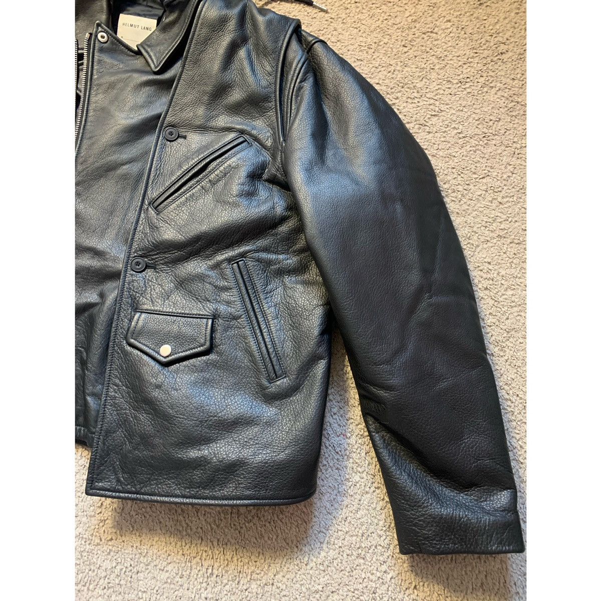 Helmut Lang HELMUT LANG BUILD OUT MOTORCYCLE LEATHER JACKET Size US L / EU 52-54 / 3 - 16 Thumbnail