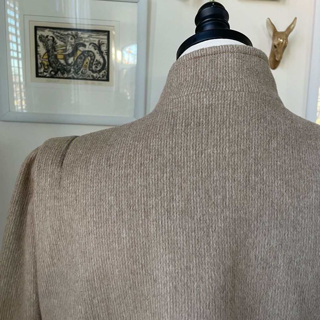 Vintage Vintage 80s Karen Peters Beige Wool Cashmere Peacoat USA L Size L / US 10 / IT 46 - 6 Thumbnail