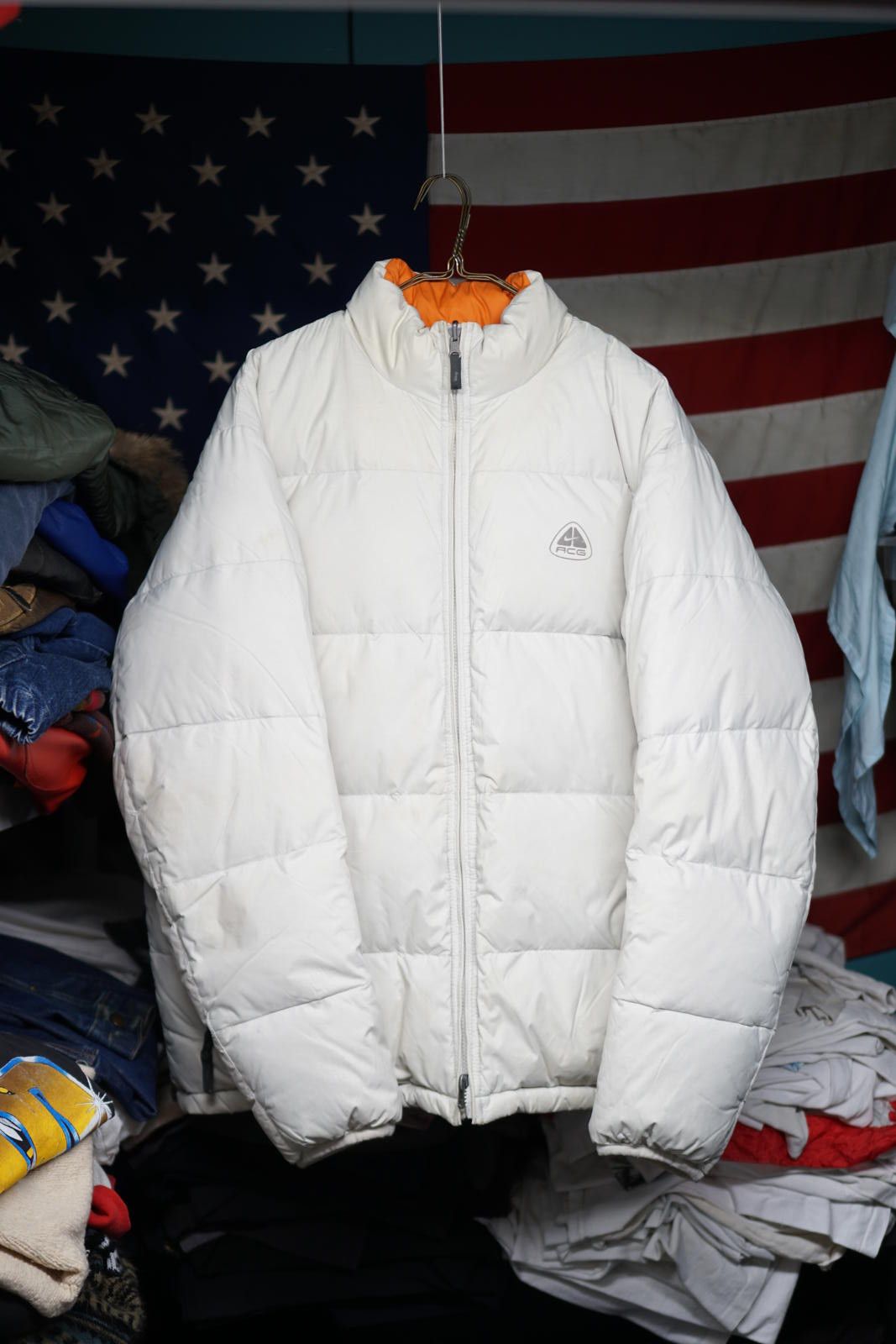 Unknown London ACG Nike Puffer Jacket White and Orange XL Size US XL / EU 56 / 4 - 1 Thumbnail