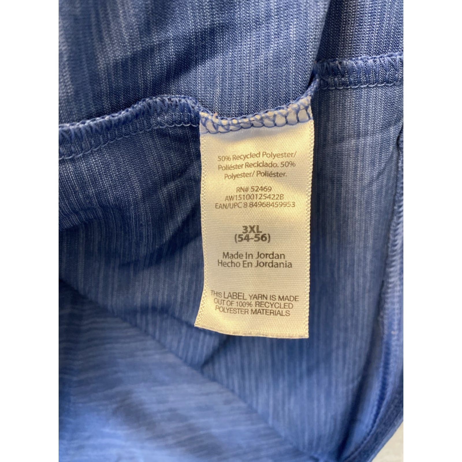 Athletic Works Athletic Works DriWorks Knit Shirt 3 XL Blue Short Sleeve Crew Neck Men T-Shirt Size US XXL / EU 58 / 5 - 6 Thumbnail