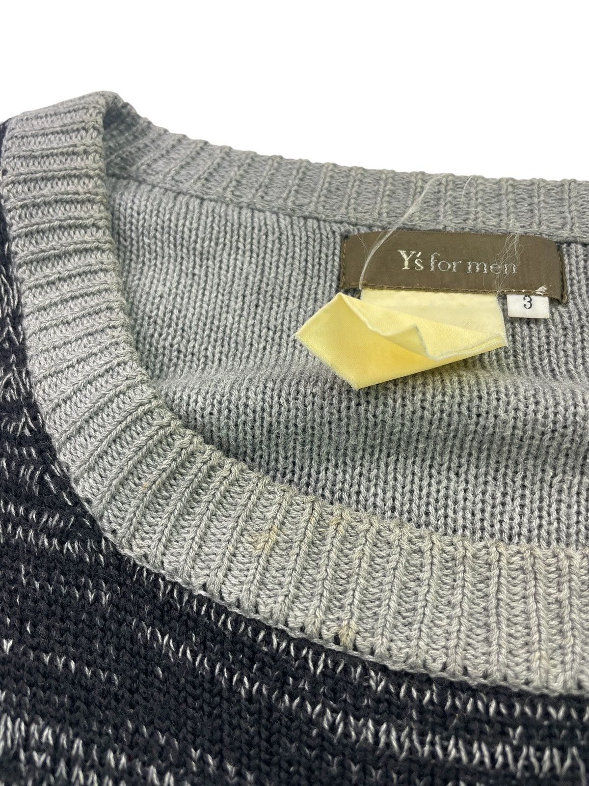Y's for Men 1990's Distressed Double Layer Knit Sweatshirt Sweater Size US L / EU 52-54 / 3 - 5 Thumbnail