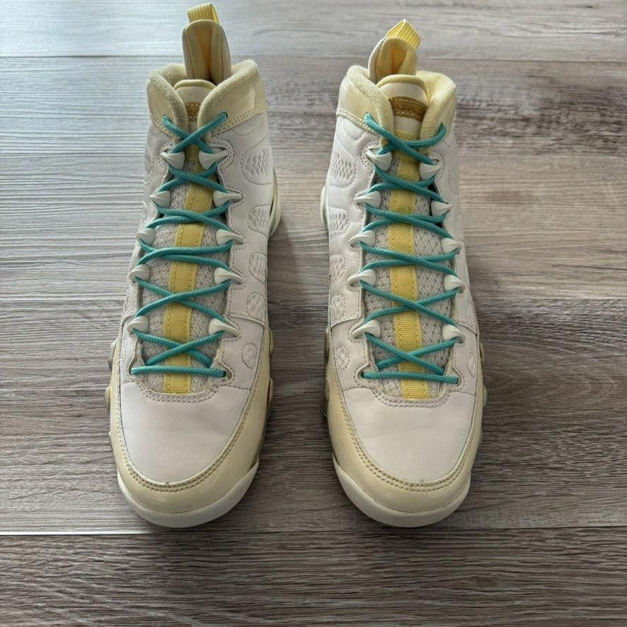 Nike NIKE • JORDAN 9 GS Retro "White Turquoise" (7M) Size US 7 / EU 40 - 4 Thumbnail