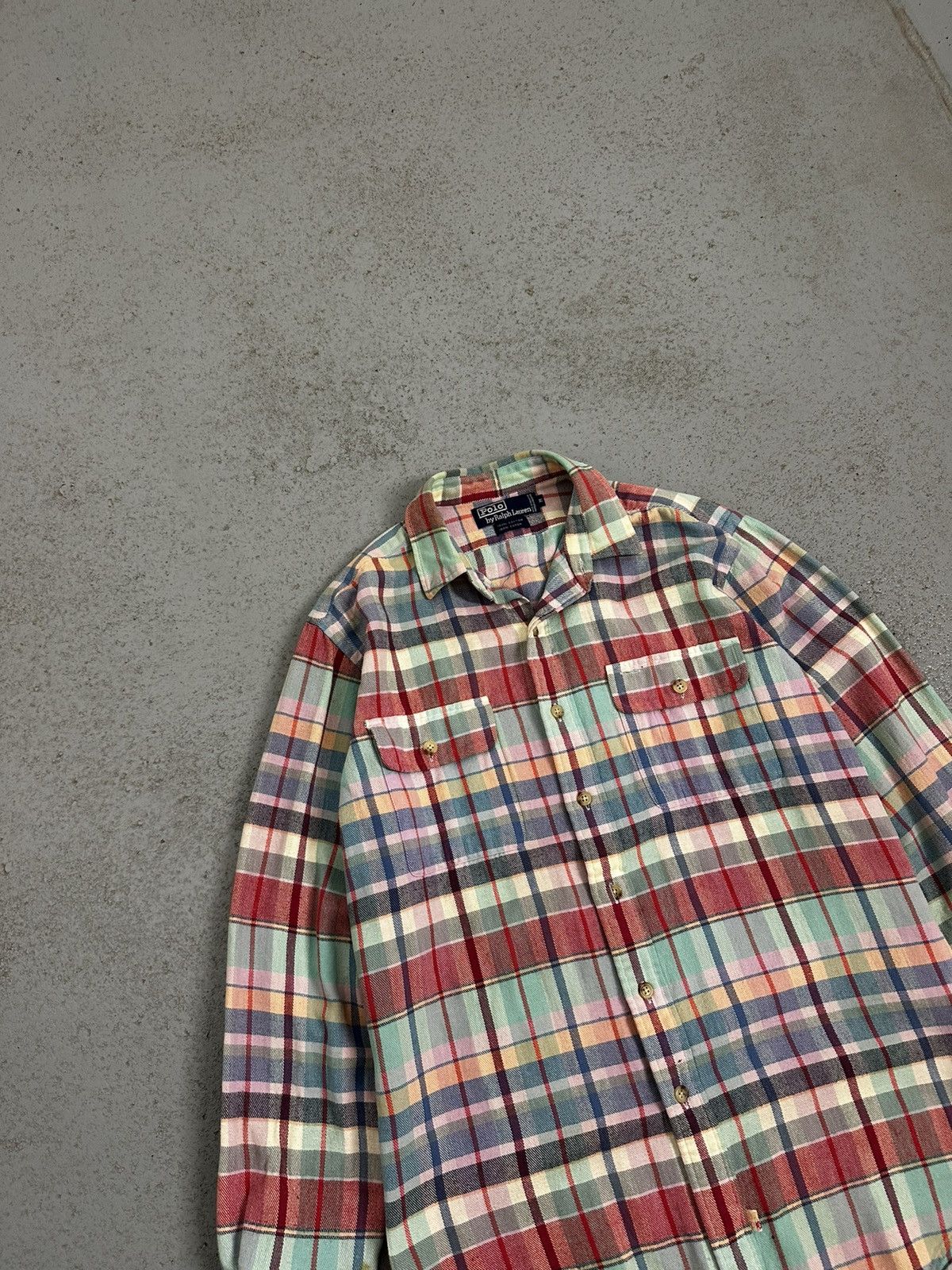 Polo Ralph Lauren Vintage 80s Ralph Lauren Flannel Shirt Size US M / EU 48-50 / 2 - 2 Thumbnail