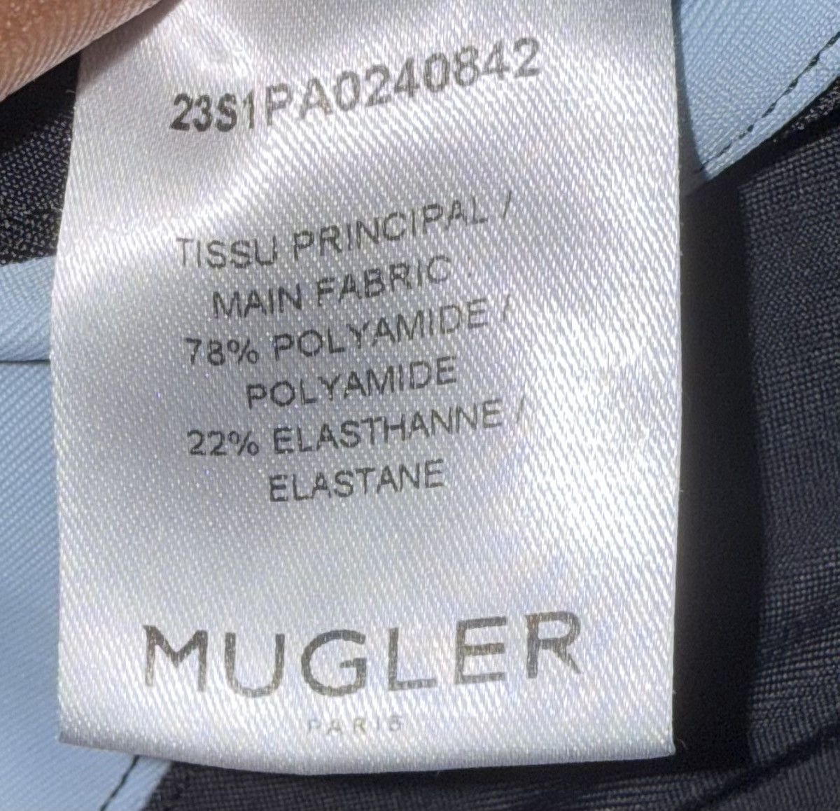Mugler MUGLER Blue & Black Spiral Leggings Size 30" / US 8 / IT 44 - 5 Thumbnail