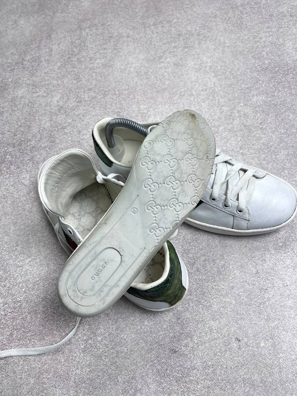 Gucci × Vintage Vintage Gucci GG Ace Low Leather Sneakers Y2K 38 Size US 5.5 / EU 38 - 14 Thumbnail