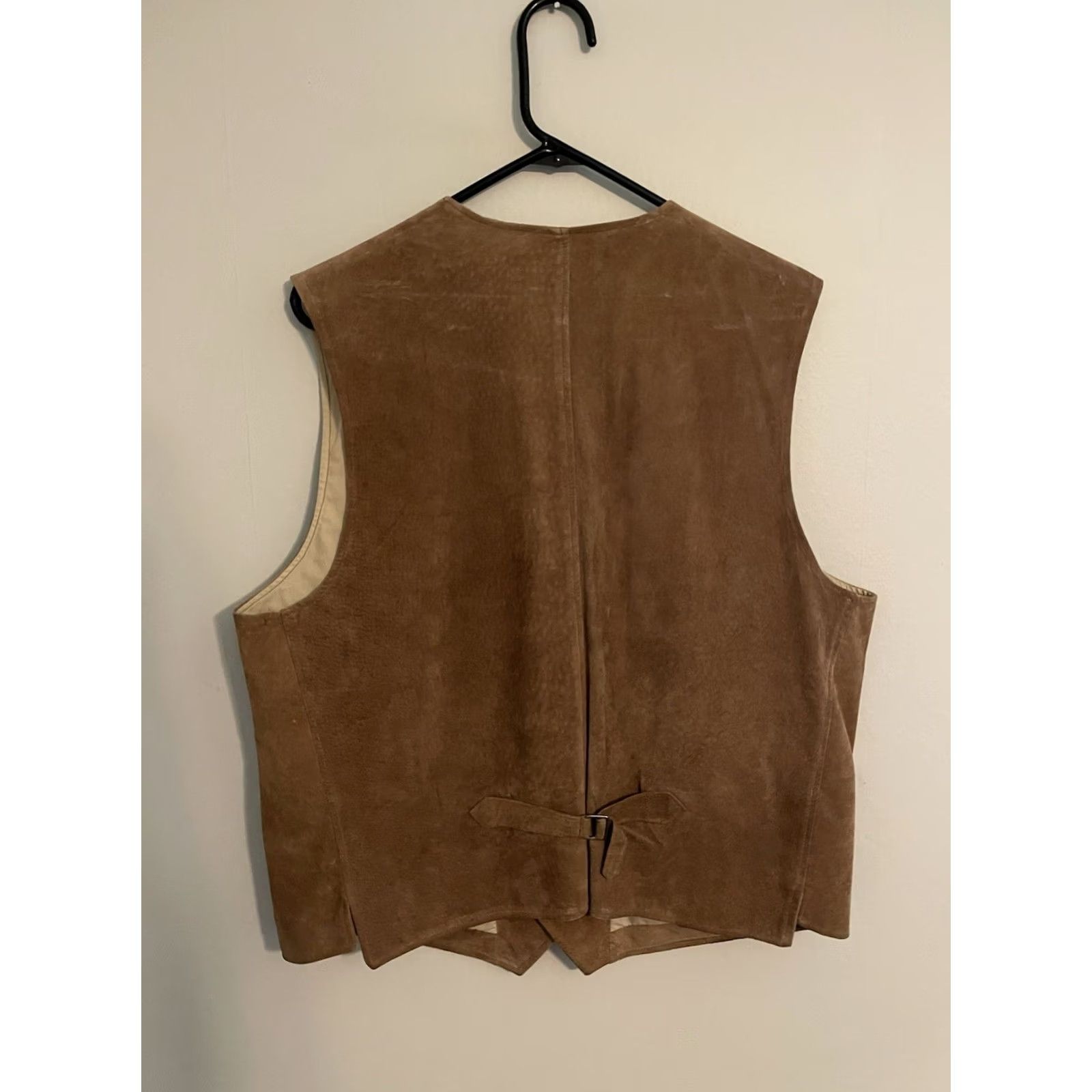 Vintage VINTAGE J. Peterman Pig Suede Genuine Leather Riding Vest Waistcoat Men Large Vest Brown Leather" Size US L / EU 52-54 / 3 - 3 Thumbnail