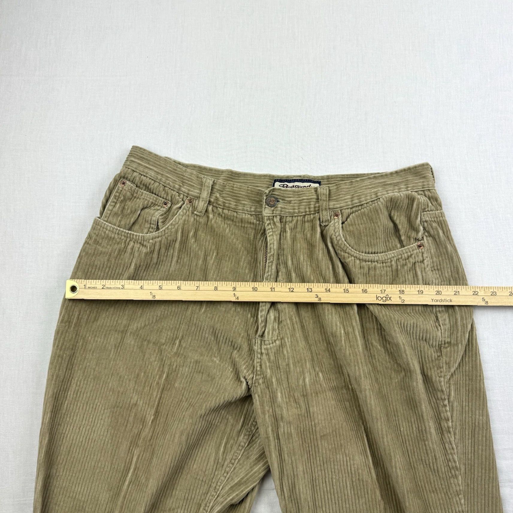 Vintage Vintage 212 Degree Burgundy Corduroy Pants Adult 38x32 Tan Baggy Skater Y2K Size US 38 / EU 54 - 7 Thumbnail