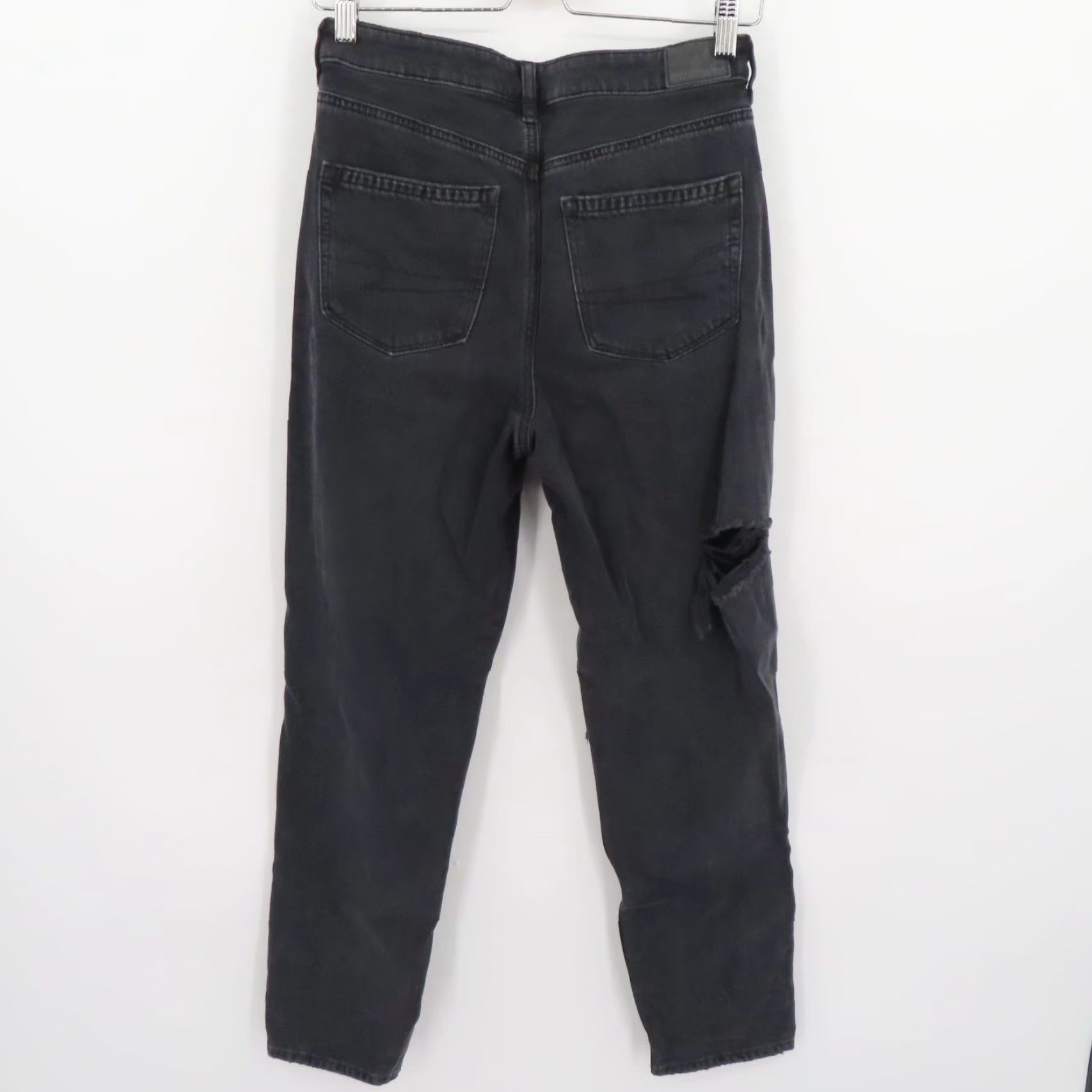 American Eagle Outfitters American Eagle Womens 4 Comfort Stretch Black Distressed Destroyed Denim Jeans Size 27" / US 4 / IT 40 - 7 Thumbnail