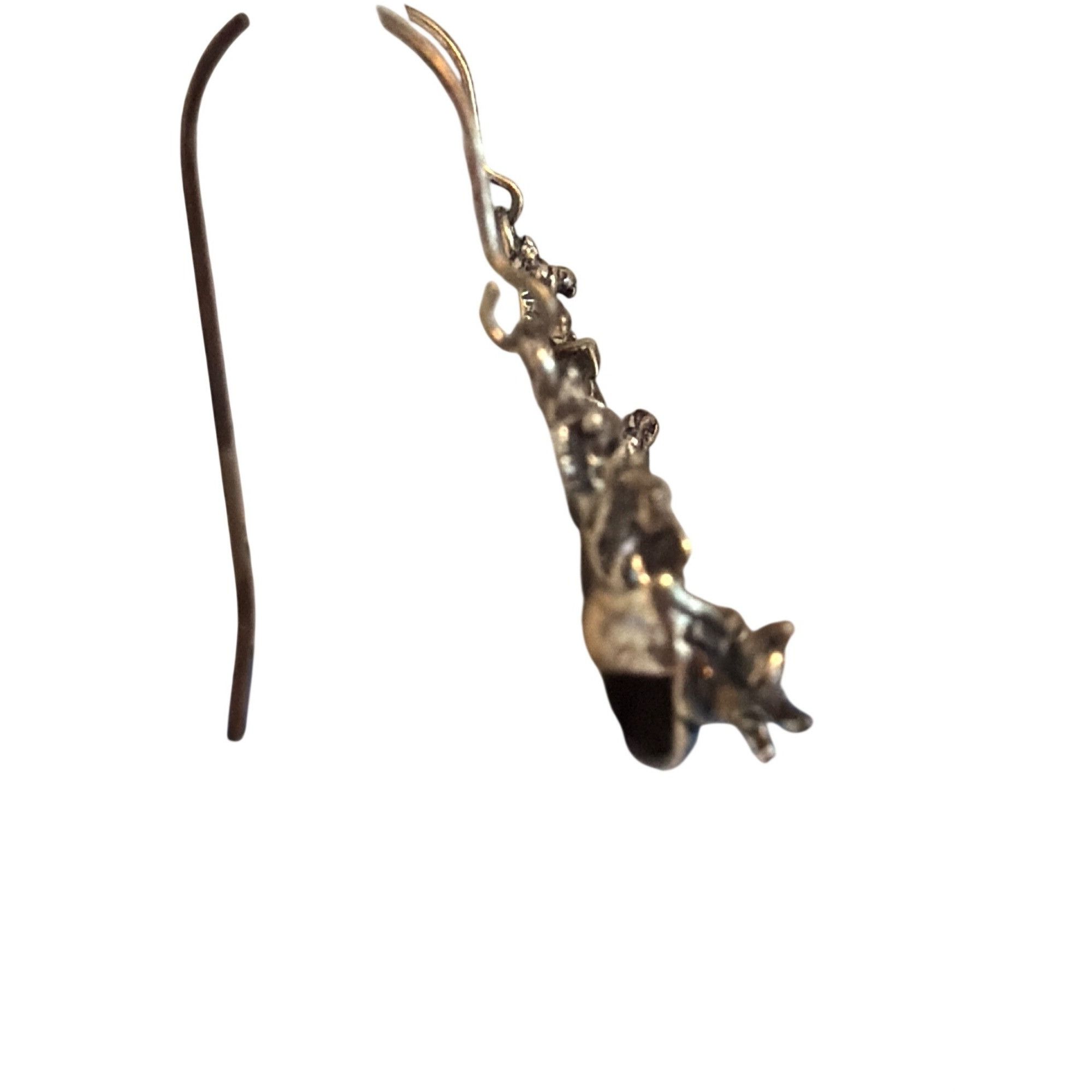 Other Vintage Shube Sterling Silver Noah's Ark Dangle Earrings 3D Size ONE SIZE - 3 Thumbnail