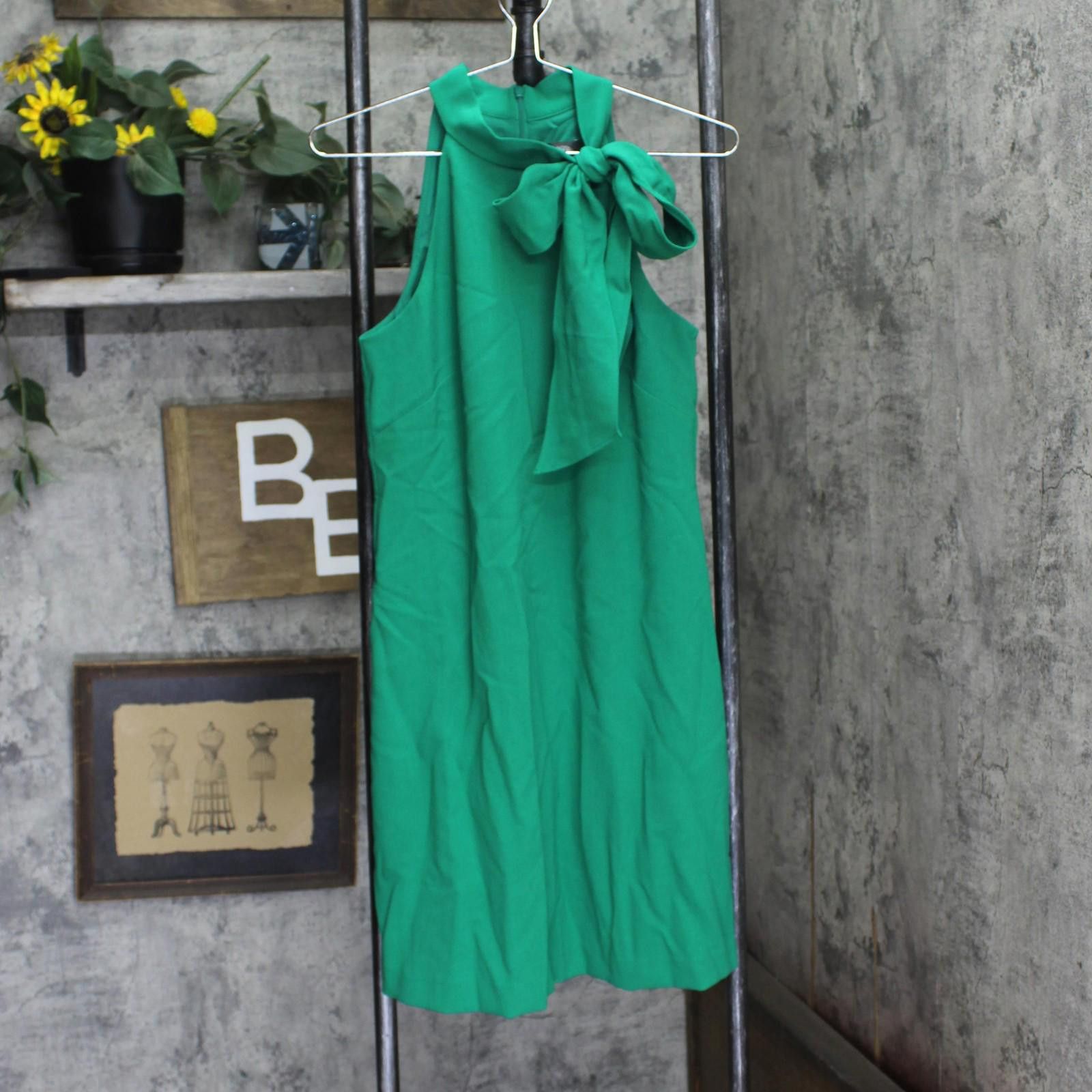 Vince Camuto Neck Shift Dress Vc0m3404-396 Kelly Green 8 - ilac.rochib.com