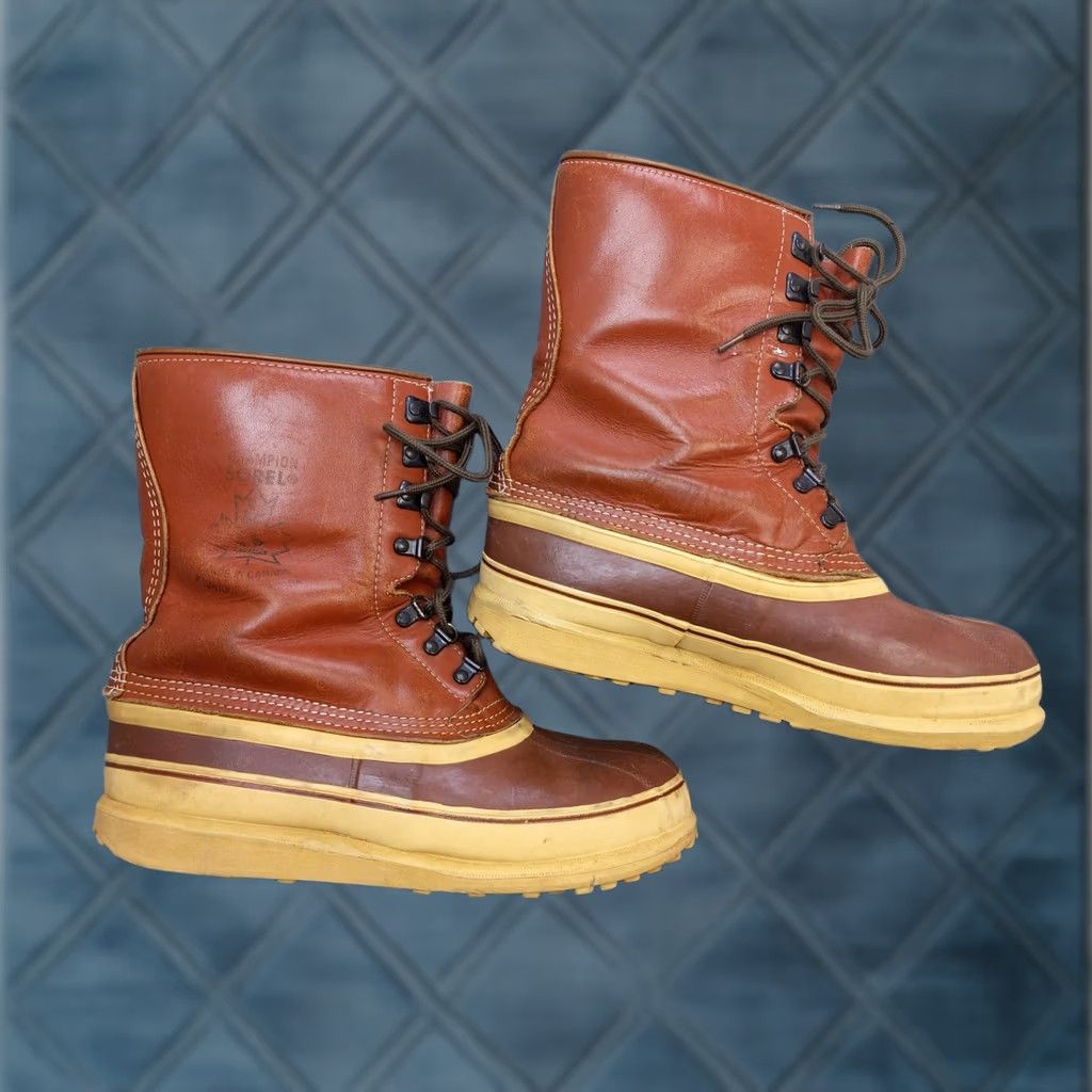 SOREL VINTAGE Sorel Kaufman Snow Boots Mens 9 42 Brown Leather Wool Lined Canada Snow Boot Mens US 9 Brown Leather Wool Lined Canada Size US 9 / EU 42 - 1 Thumbnail