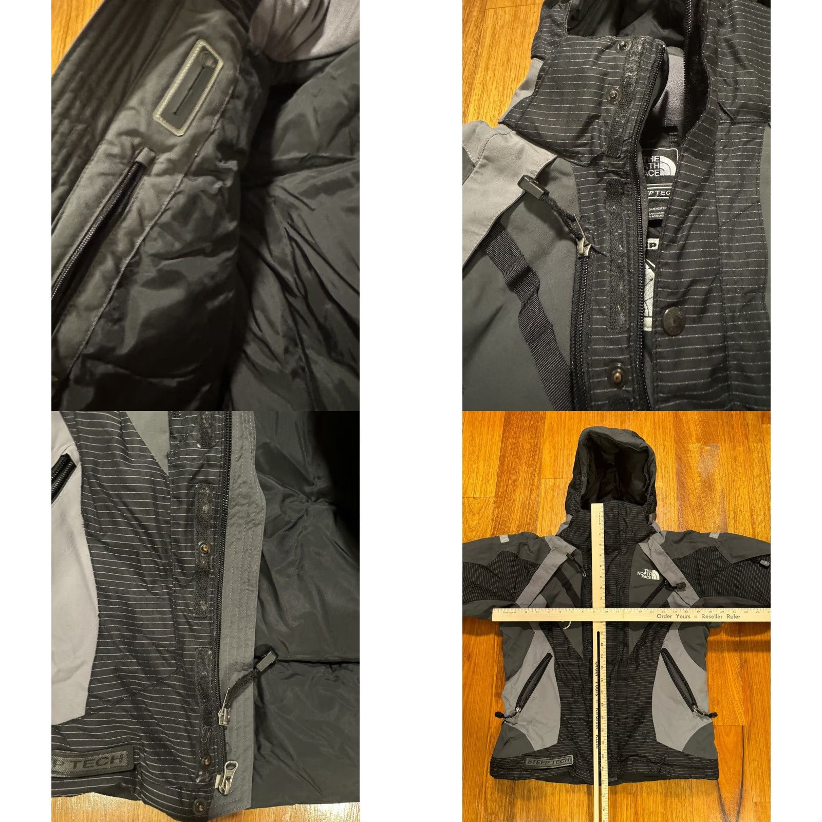 The North Face VINTAGE The North Face Steep Tech Ski Jacket Womens SM Black Gray 550 Down Insulated Regular Long Sleeve Zip Mid-Length Jacket Womens Size S / US 4 / IT 40 - 10 Thumbnail