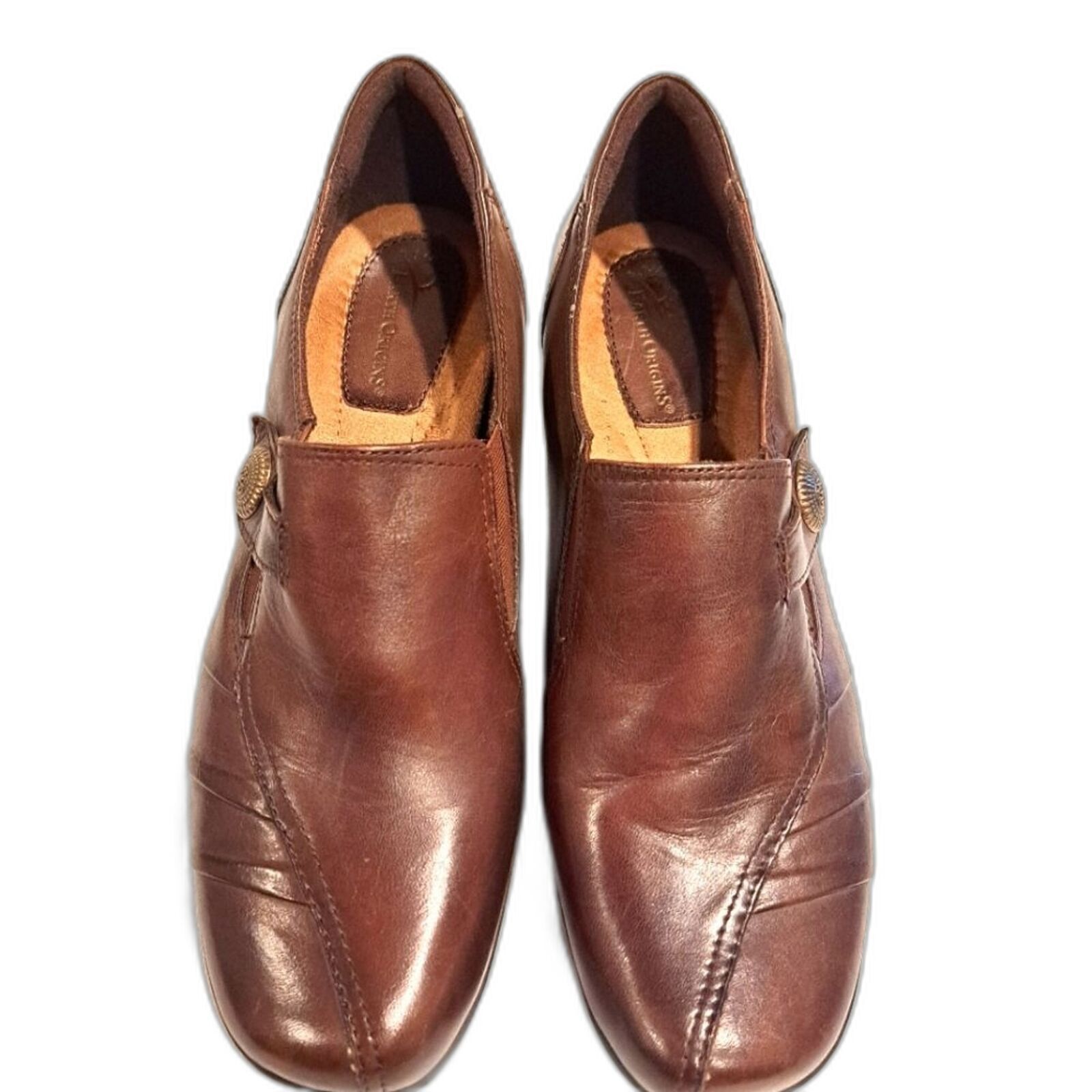 Other Earth Origins Marla 3 leather slip-on loafer heels shoe 10 M Size US 10 / IT 40 - 2 Thumbnail