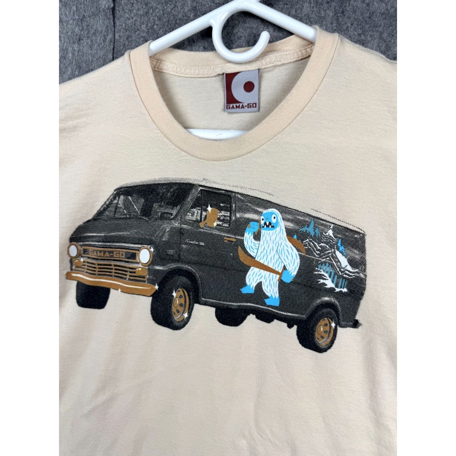 Alife VINTAGE Gama-Go T-Shirt Mens Medium Beige Sasquatch Van Life Gamer Skater 2008 Size US M / EU 48-50 / 2 - 2 Thumbnail