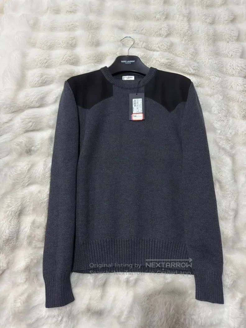 Saint Laurent Paris Saint Laurent Paris Original Sheepskin Patched Men's Sweat Size US M / EU 48-50 / 2 - 1 Thumbnail