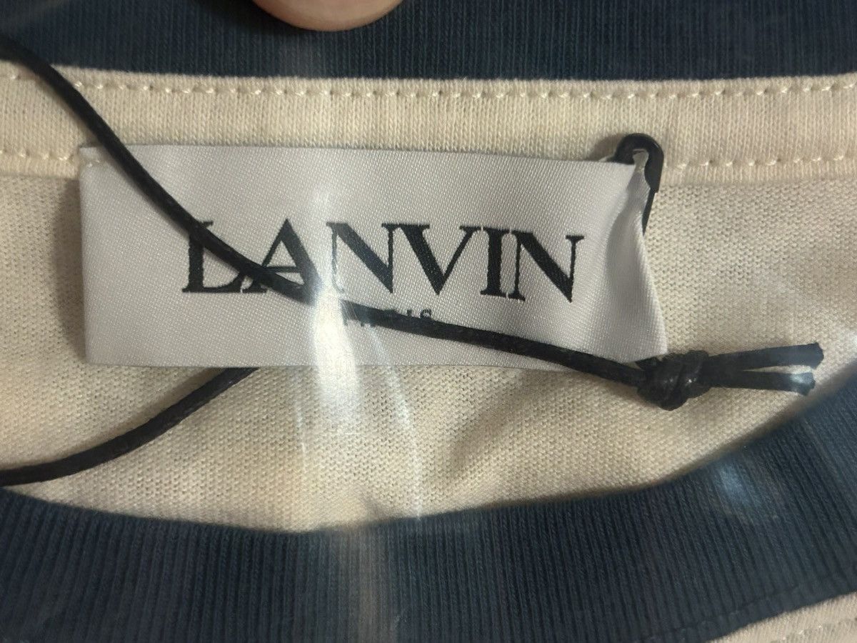 Lanvin LANVIN Slogan Print T-Shirt Large Cream Size US L / EU 52-54 / 3 - 2 Thumbnail
