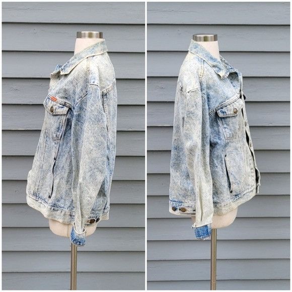 Wrangler Vintage 90s y2k Grunge Distressed Acid Wash Denim Jean Truck Size US L / EU 52-54 / 3 - 2 Thumbnail
