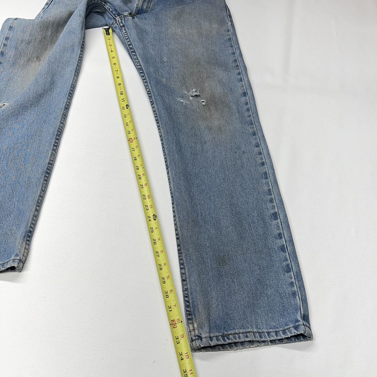 Levi's × Vintage Levis 505 Jeans Blue Straight Regular Fit Faded Denim Y2K Size US 34 / EU 50 - 19 Thumbnail