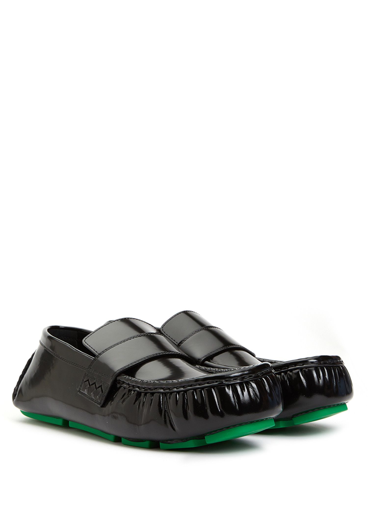 Bottega Veneta Ride Driver Loafer in Black/Green Size US 7 / EU 40 - 1 Thumbnail