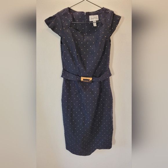 Joseph Ribkoff Joseph Ribkoff Black Golden Studded Midi Dress - Size 4 Size S / US 4 / IT 40 - 2 Thumbnail