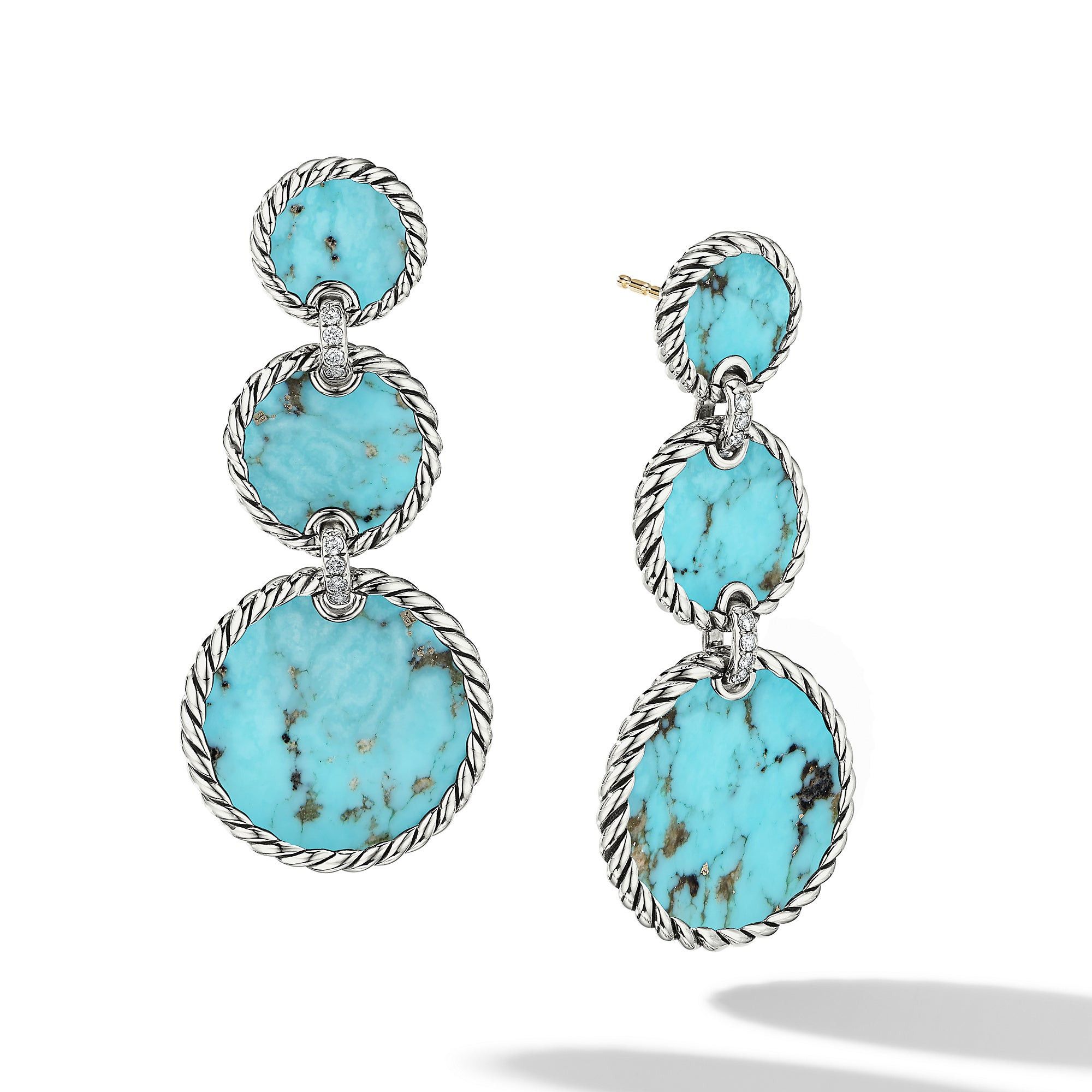 David Yurman o1w1db10525 E17018D Earrings in Silver with Pave Diamond Size ONE SIZE - 1 Thumbnail