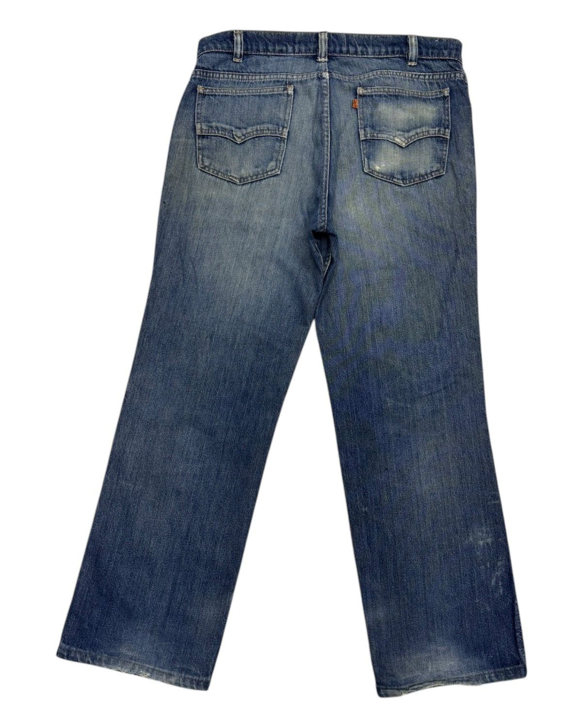 Levi's 🔥VINTAGE LEVIS ORANGE TAB WIDE JEANS DISTRESSED DENIM Size US 34 / EU 50 - 8 Thumbnail