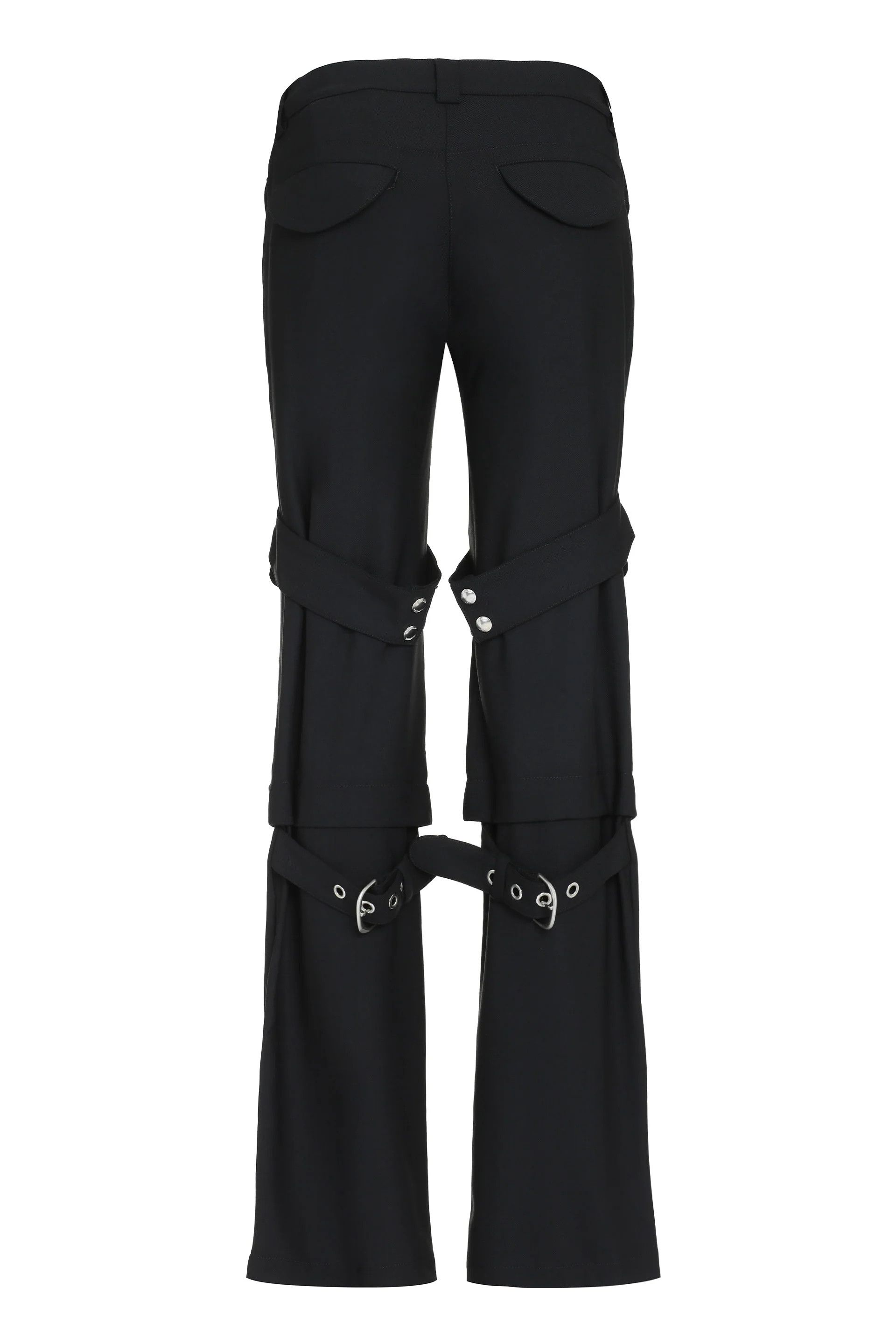 Off-White o1s22i1n0824 Wool Blend Cargo Pants in Black Size 26" / US 2 / IT 38 - 2 Thumbnail