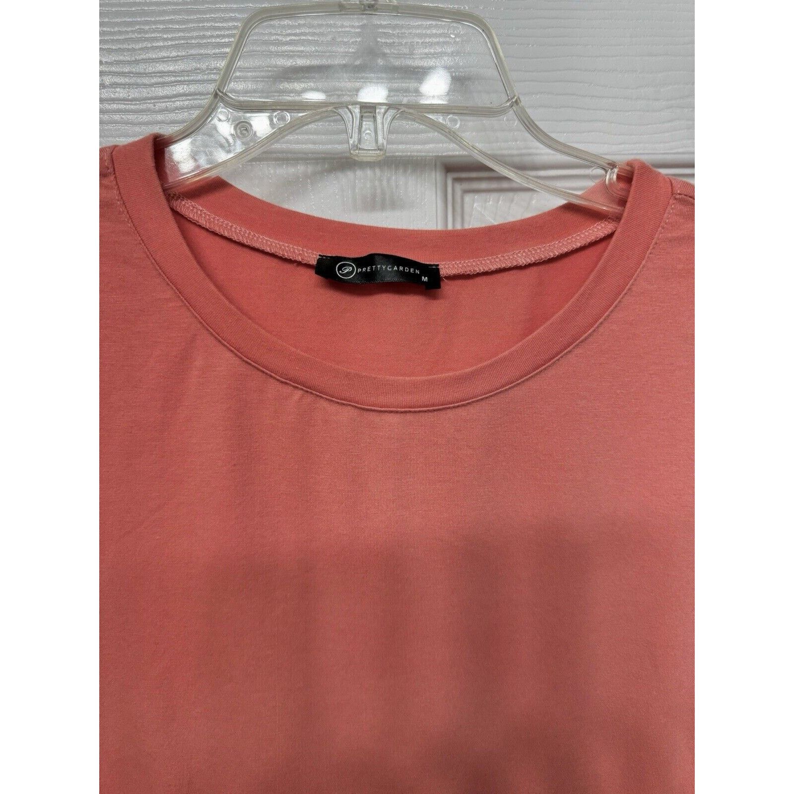 Other Women’s Coral /Pink Tee with Short Ruffle Trim Sleeves M Size M / US 6-8 / IT 42-44 - 4 Thumbnail