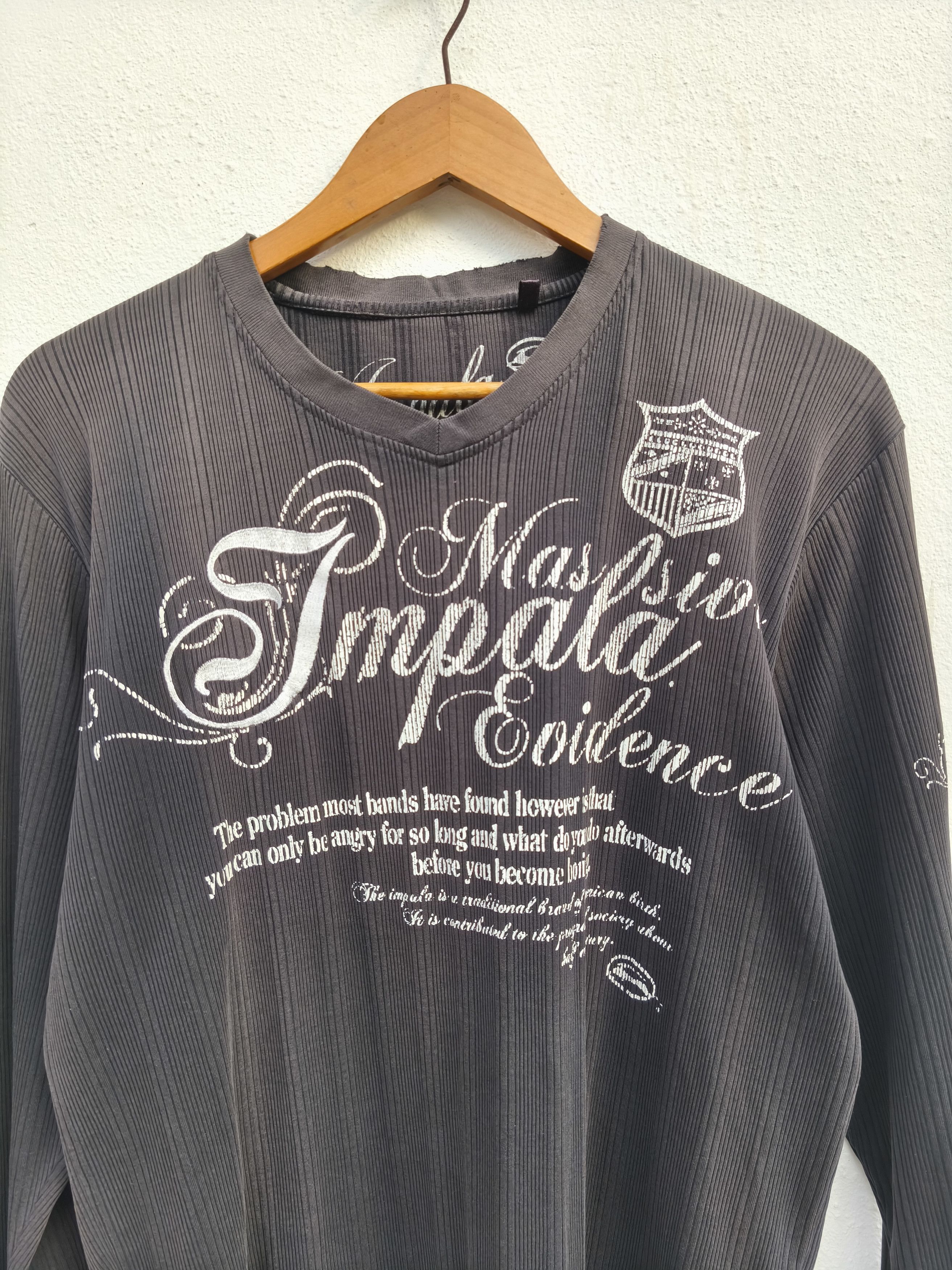 If Six Was Nine y2k Trashed Faded Impala tee poem long sleeve beauty beast Size US M / EU 48-50 / 2 - 2 Thumbnail