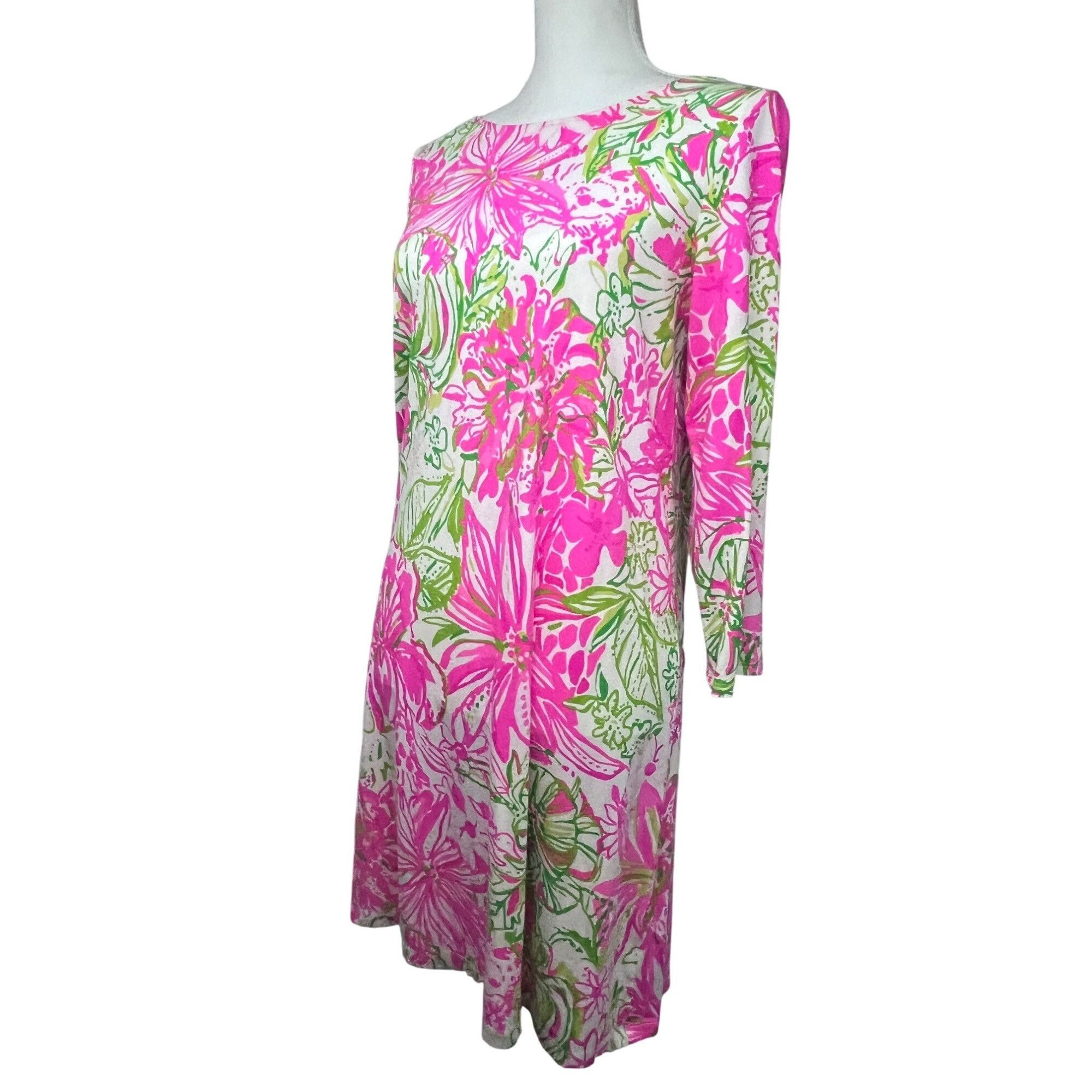 Lilly Pulitzer Lilly Pulitzer Womens Floral Hawaiian Midi Pullover Dress Size M / US 6-8 / IT 42-44 - 4 Thumbnail
