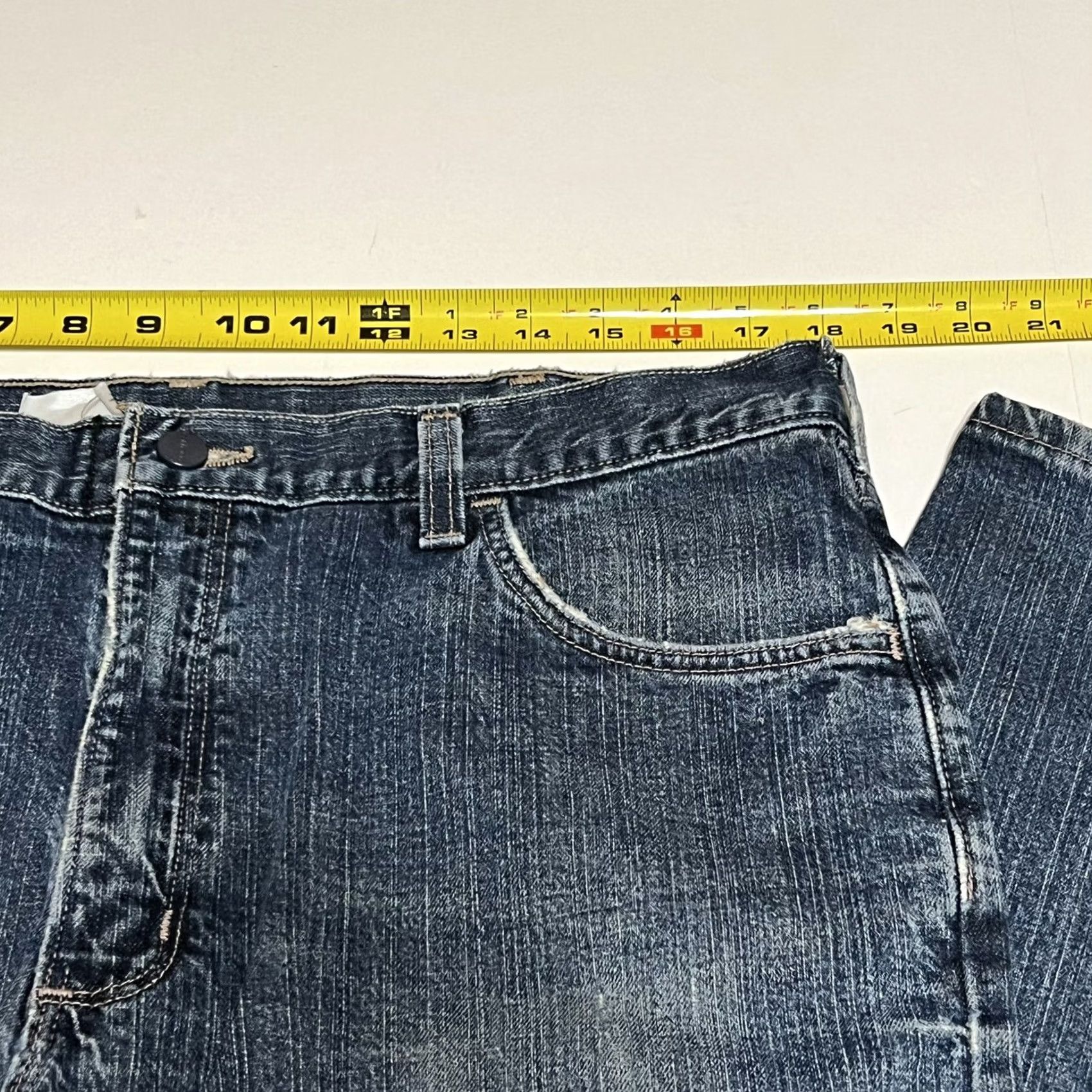Carhartt Carhartt FR Jeans Mens 36x31 Blue Straight Fit Work Flame Resistant Distressed Denim Cotton Blend Steel Logo Regular Rise Mens Regular Size US 36 / EU 52 - 4 Thumbnail