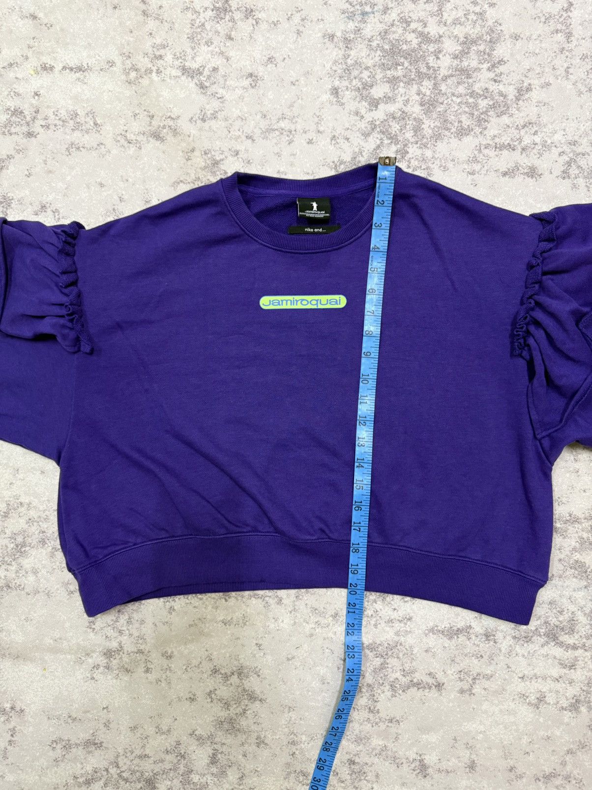 Japanese Brand Niko and x Jamiroquai frill pullover crop sweatshirt Size L / US 10 / IT 46 - 13 Thumbnail