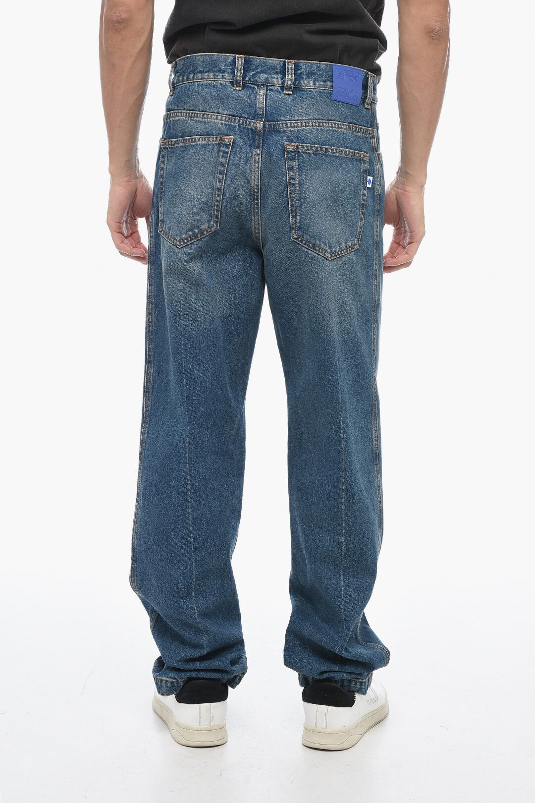 Marcelo Burlon og1mm0824 Regular Fit Stone Washed Jeans in Blue Size US 34 / EU 50 - 2 Thumbnail