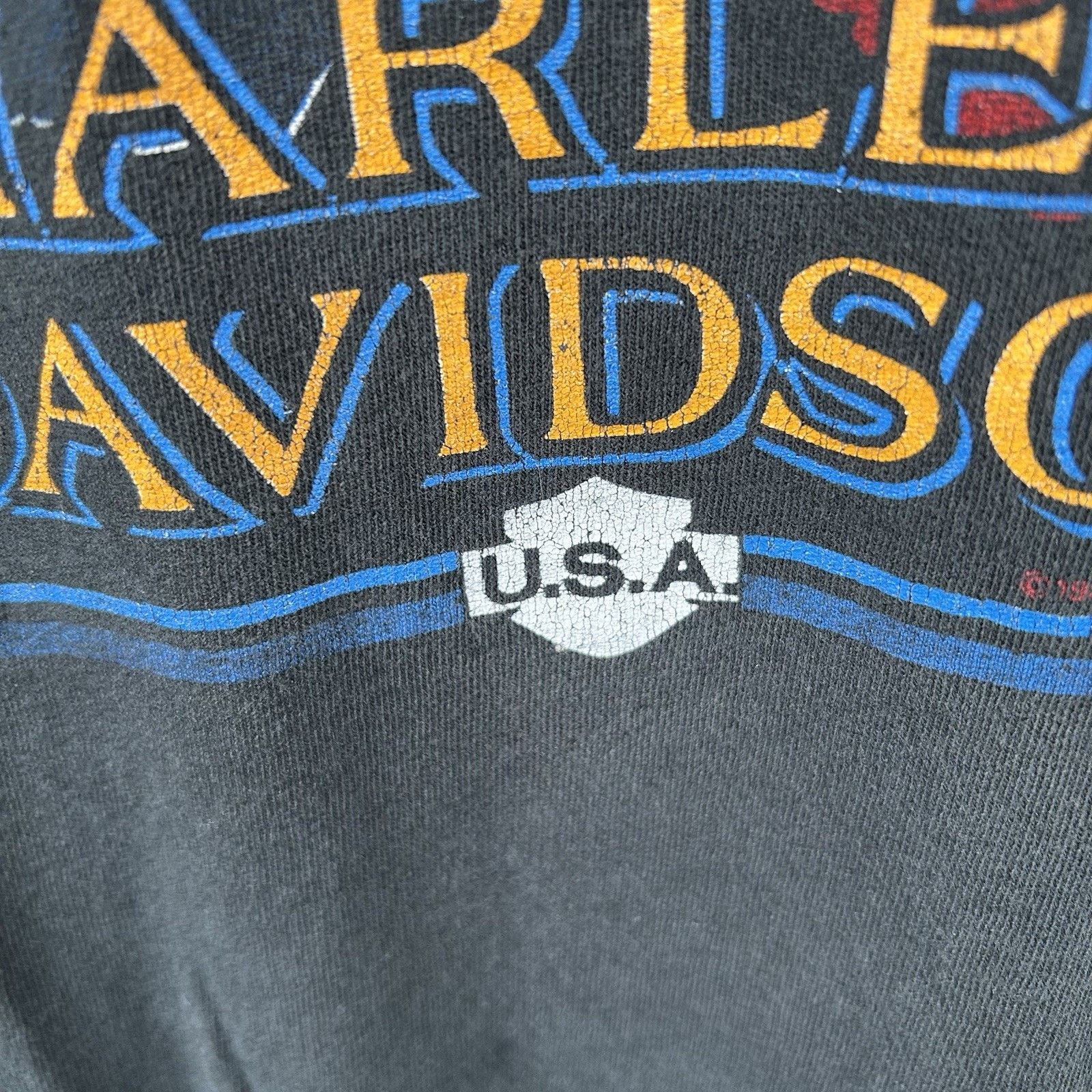 Harley Davidson 1989 Harley Davidson Eagle 3D Emblem “black” Tee Size M Size US M / EU 48-50 / 2 - 6 Thumbnail