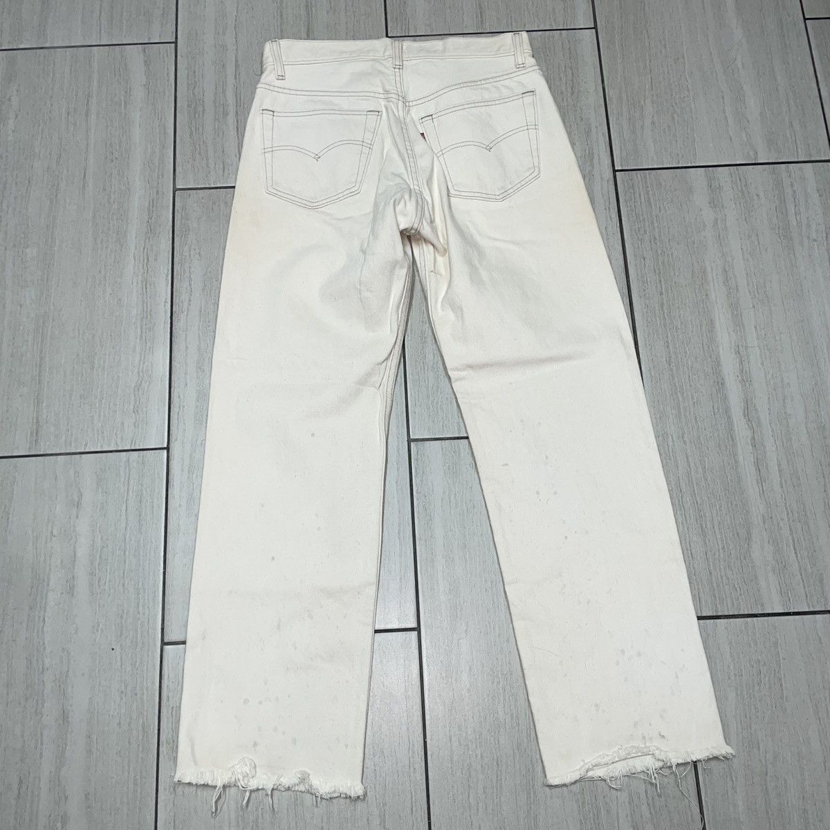 Levi's Vintage Cream Levis 501 Raw hem Size US 30 / EU 46 - 4 Thumbnail