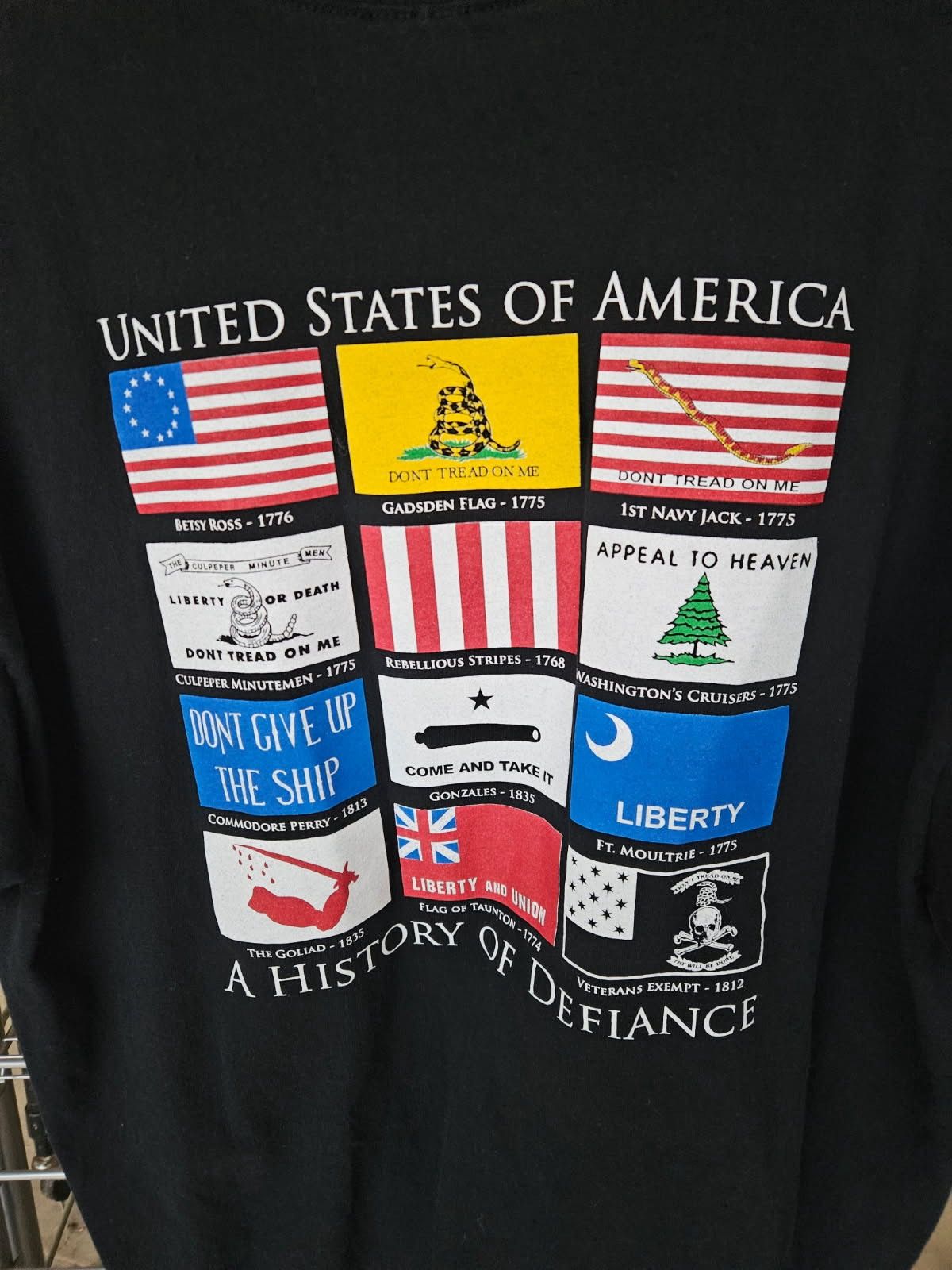 Gildan USA A History Of Defiance Flag Gildan Tee Size US XL / EU 56 / 4 - 3 Thumbnail