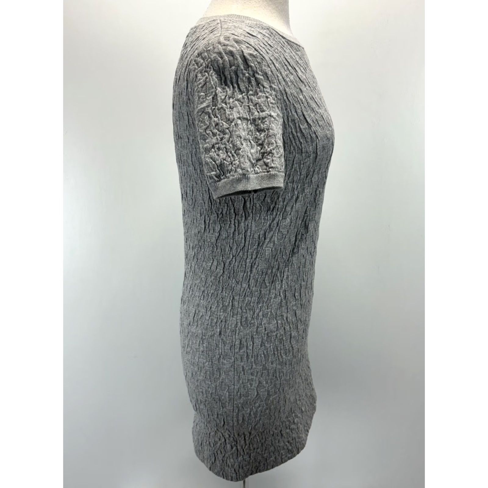 Cos COS Textured Mini Dress Women’s XS Grey Short Sleeve Minimalist Modern Capsule Dress Womens XS Grey Short Sleeve Minimalist Modern COS Size 26" / US 2 / IT 38 - 4 Thumbnail