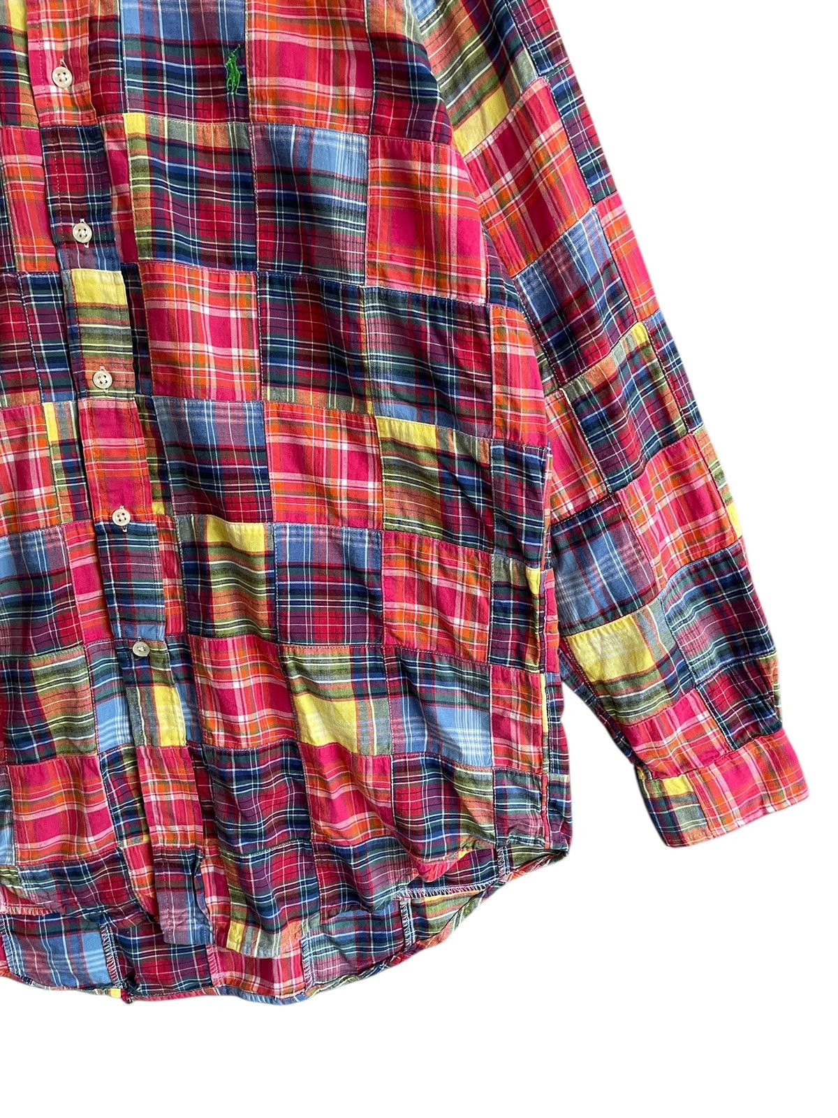 Polo Ralph Lauren Rare Design Vintage Polo Ralph Lauren Patchwork Shirt 1990s Size US XL / EU 56 / 4 - 4 Thumbnail