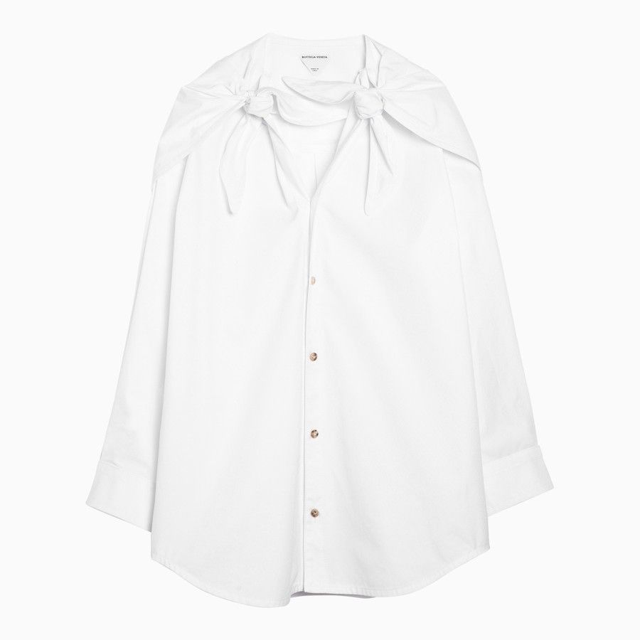 Bottega Veneta o1d2blof0824 Cotton Shirts in White Size M / US 6-8 / IT 42-44 - 1 Thumbnail