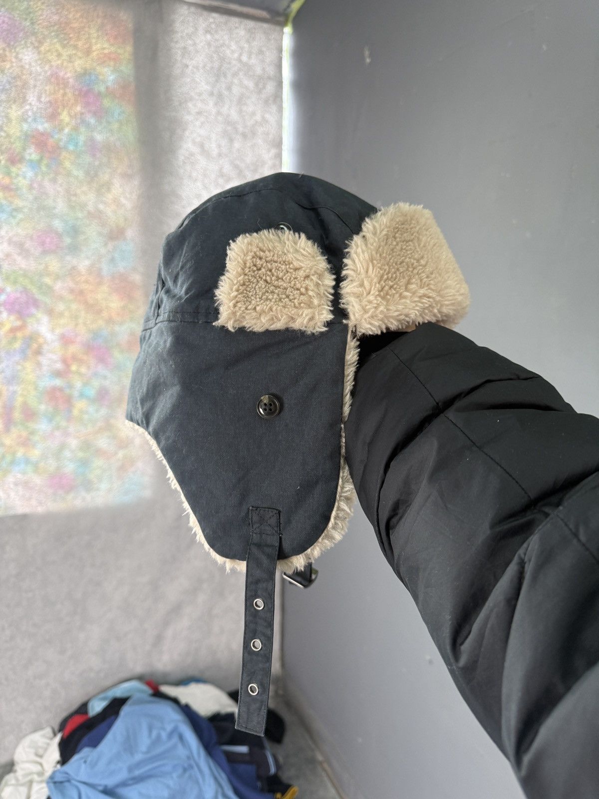 Hysteric Glamour Amazing FauxFur Y2K Ushanka Nylon Hat Trapper Hat Streetwear Size ONE SIZE - 1 Thumbnail