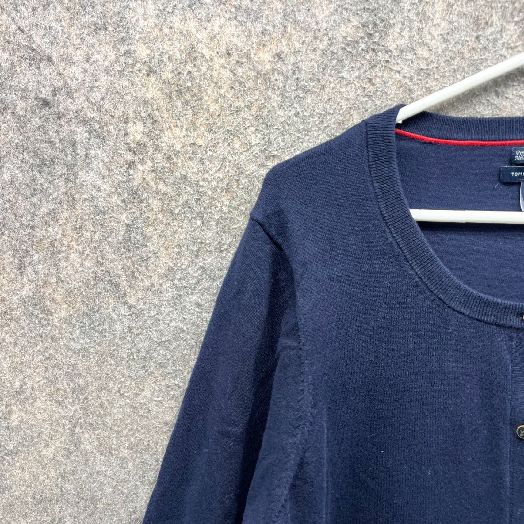 Tommy Hilfiger Tommy Hilfiger Sweater Cardigan Women XL Blue Navy Cotton Knit Logo Regular Size Type XL Ladies All Seasons Fall Spring Winter 8 Size XL / US 12-14 / IT 48-50 - 3 Thumbnail