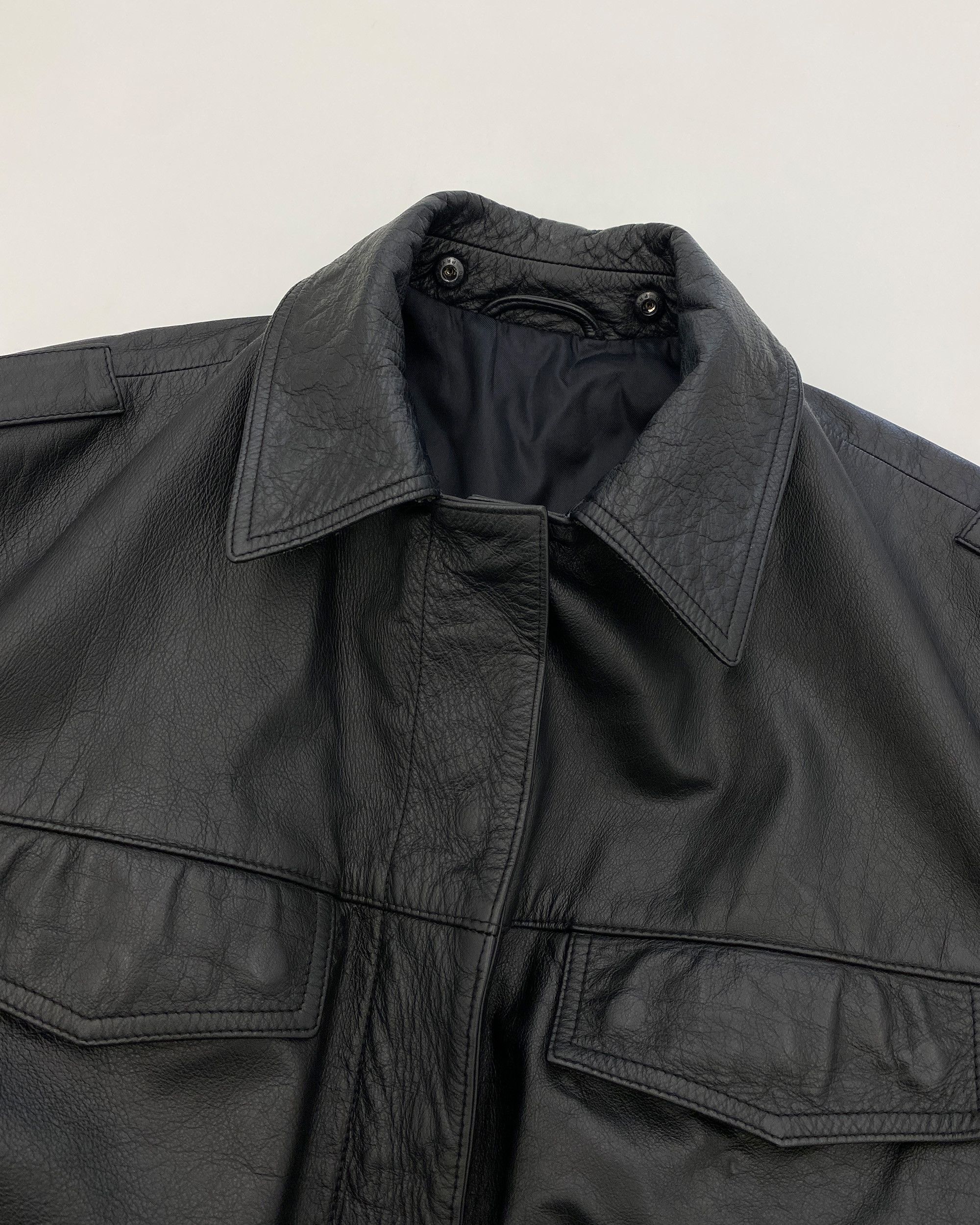Vintage 1999 1990s Polizei Riri Zip Cowhide Leatherjacket Size US L / EU 52-54 / 3 - 6 Thumbnail