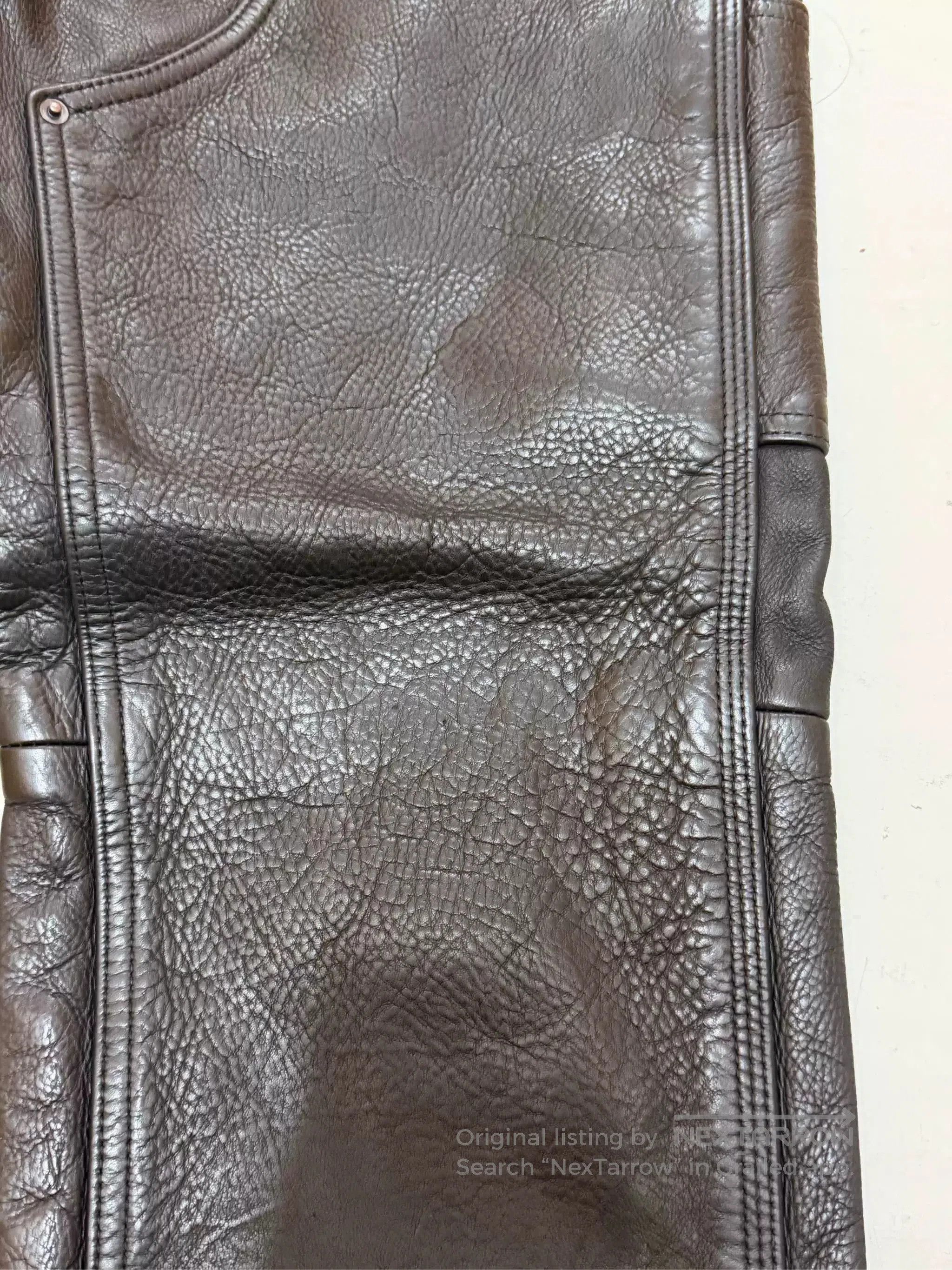 Other Japanese Retro Cowhide Leather Pants. Size US 28 / EU 44 - 2 Thumbnail