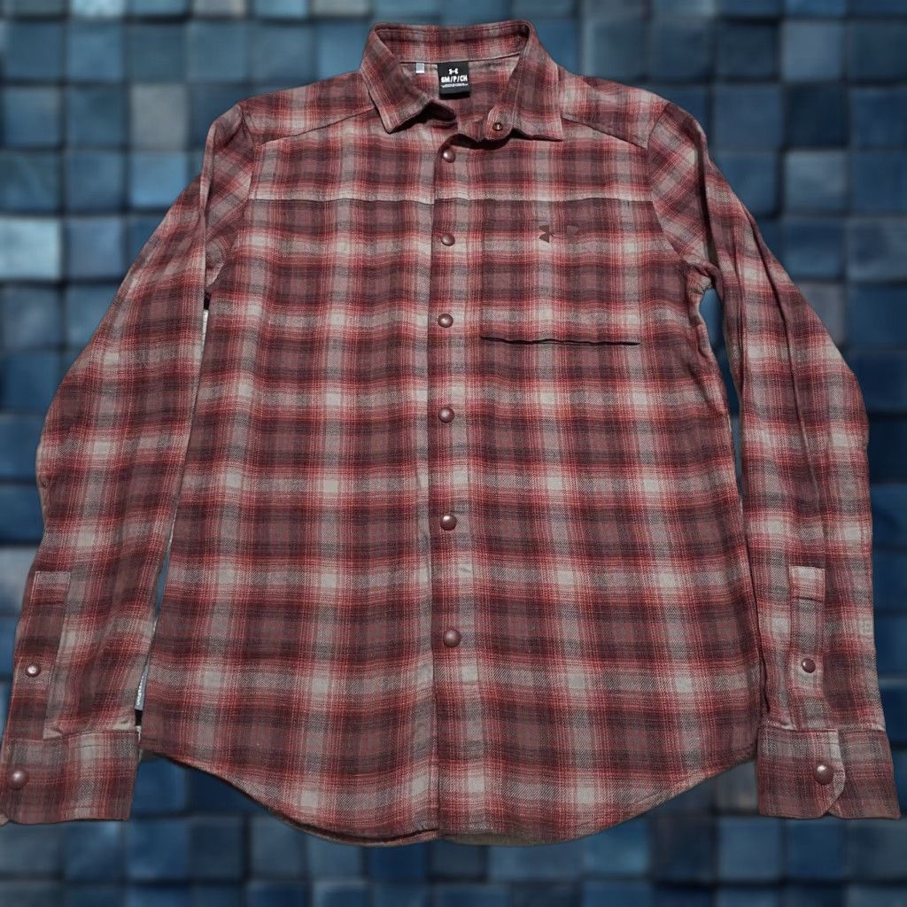 Under Armour Under Armour Shirt Mens Small Multicolor Plaid Long Sleeve Snap Button-Front Size US S / EU 44-46 / 1 - 1 Thumbnail