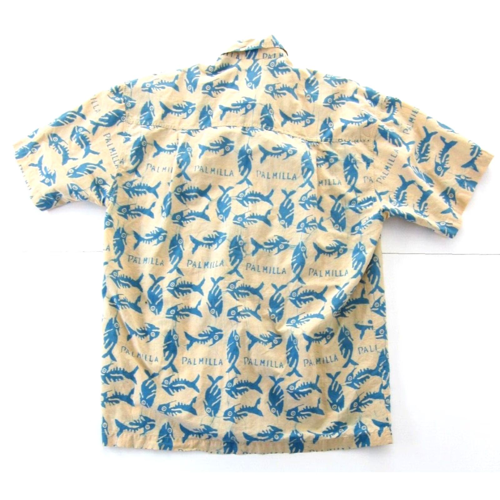 Vintage VINTAGE Shirt Tales Cotton Blue Pink Fish Palmilla Button Down Hawaiian Shirt XL Mens Size US XL / EU 56 / 4 - 2 Thumbnail