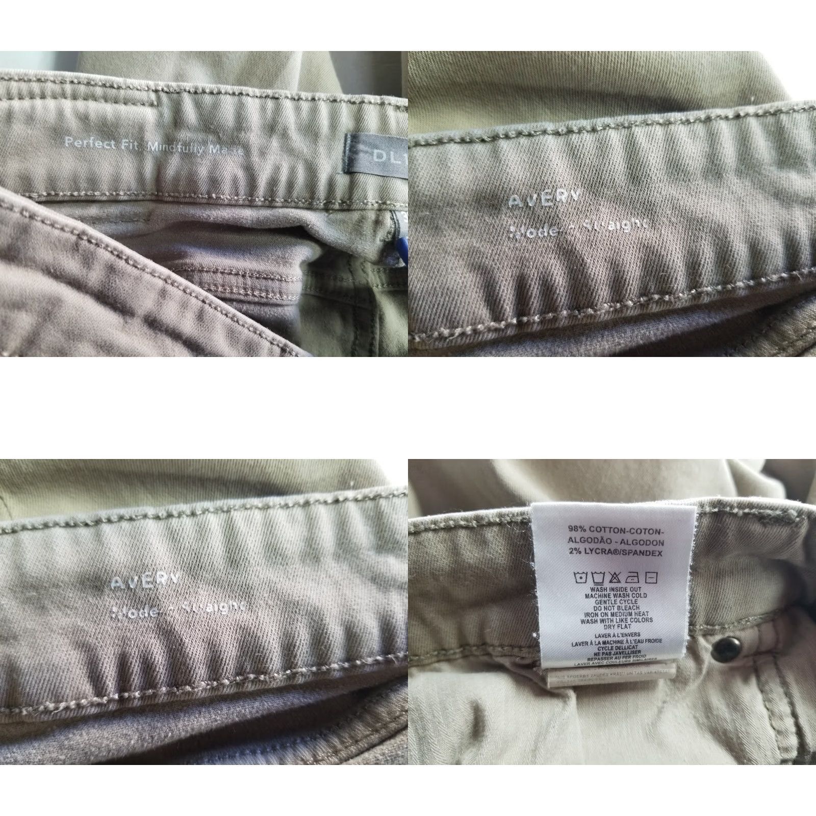 DL1961 DL1961 Avery Modern Straight Stretch Jeans Mens Beige 33x32 Denim Size US 33 - 8 Thumbnail