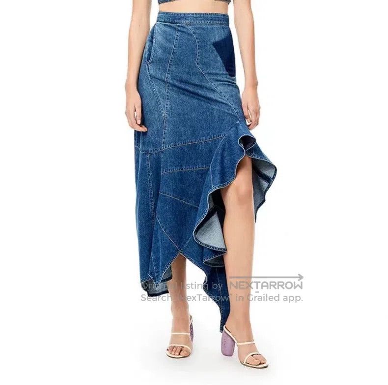 Loewe Loewe High Waist Denim Long Skirt Size 24" / US 00 / IT 34 - 9 Thumbnail